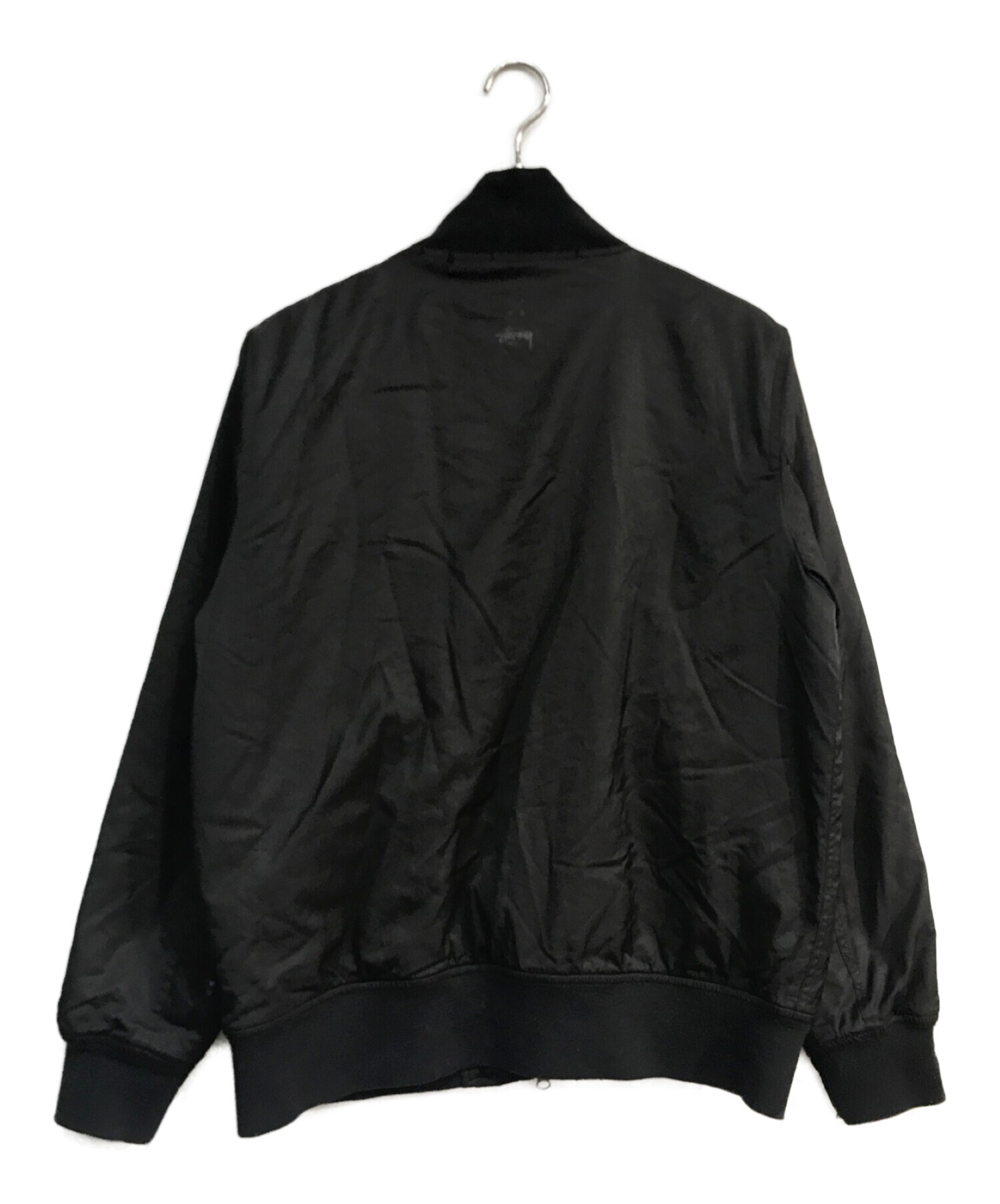 stussy (ステューシー) ロゴ刺繍　中綿ブルゾン　ジャケット　ブラック ブラック サイズ:Ｍ