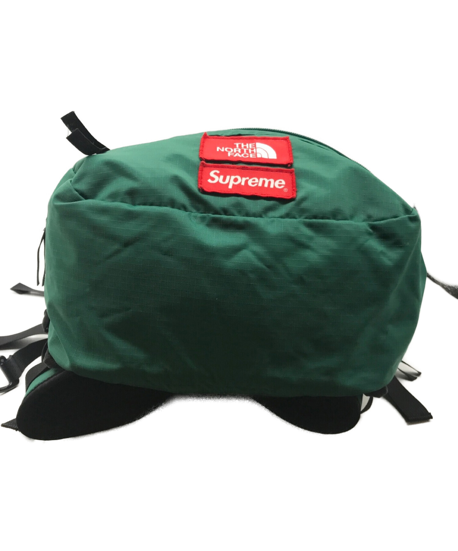 Supreme North Face leather Waist Bag 緑