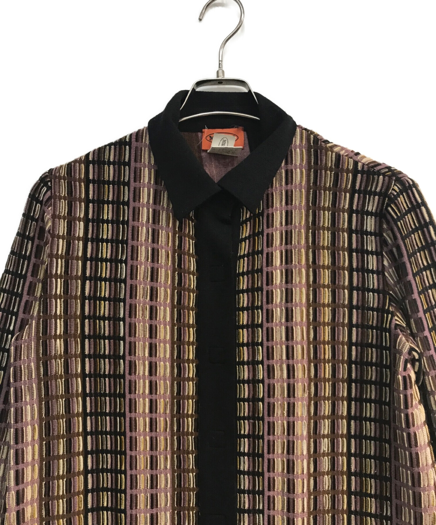 ミッソーニ、お洒落柄ロングカーディガン、サイズ38.M.9号。MISSONI