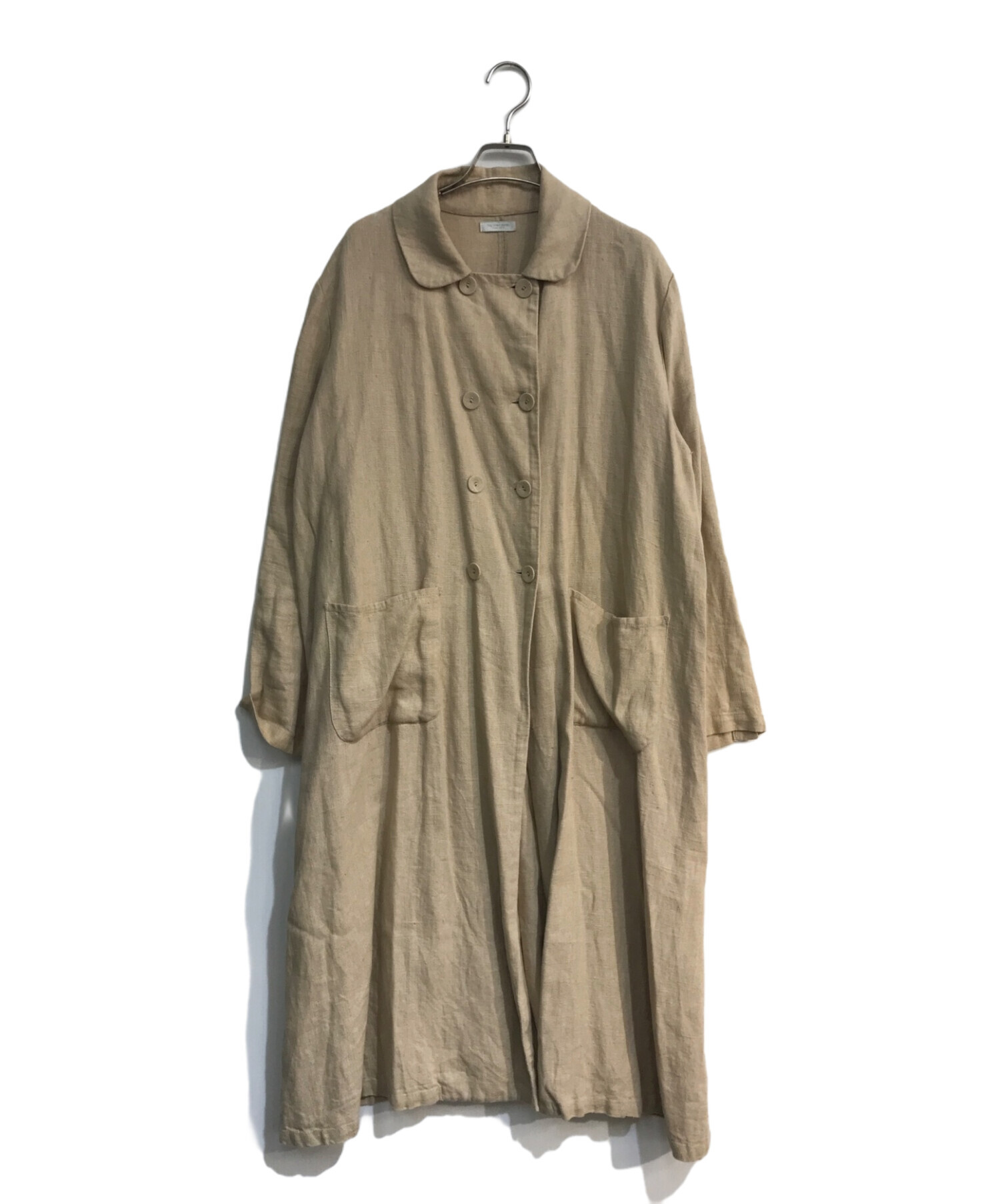 中古・古着通販】fog linen work (フォグリネンワーク) ダブルボタンリネンワンピース ベージュ サイズ:-｜ブランド・古着通販  トレファク公式【TREFAC FASHION】スマホサイト