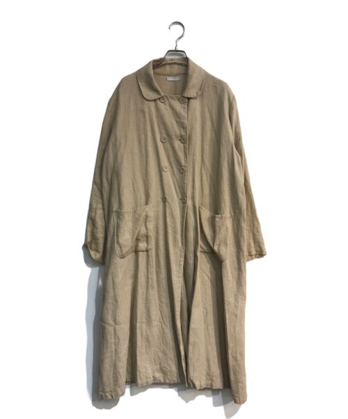 【中古・古着通販】fog linen work (フォグリネンワーク) ダブルボタンリネンワンピース ベージュ サイズ:-｜ブランド・古着通販  トレファク公式【TREFAC FASHION】スマホサイト