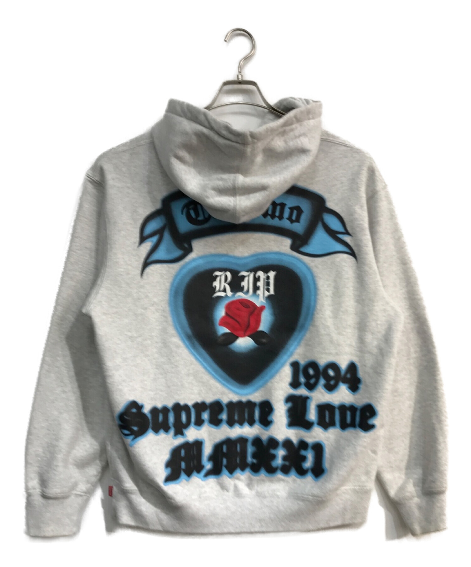 SUPREME (シュプリーム) LOVE HOODED Sweatshirt ''Te Amo''　Hoodie　グレー　21SS グレー サイズ:M