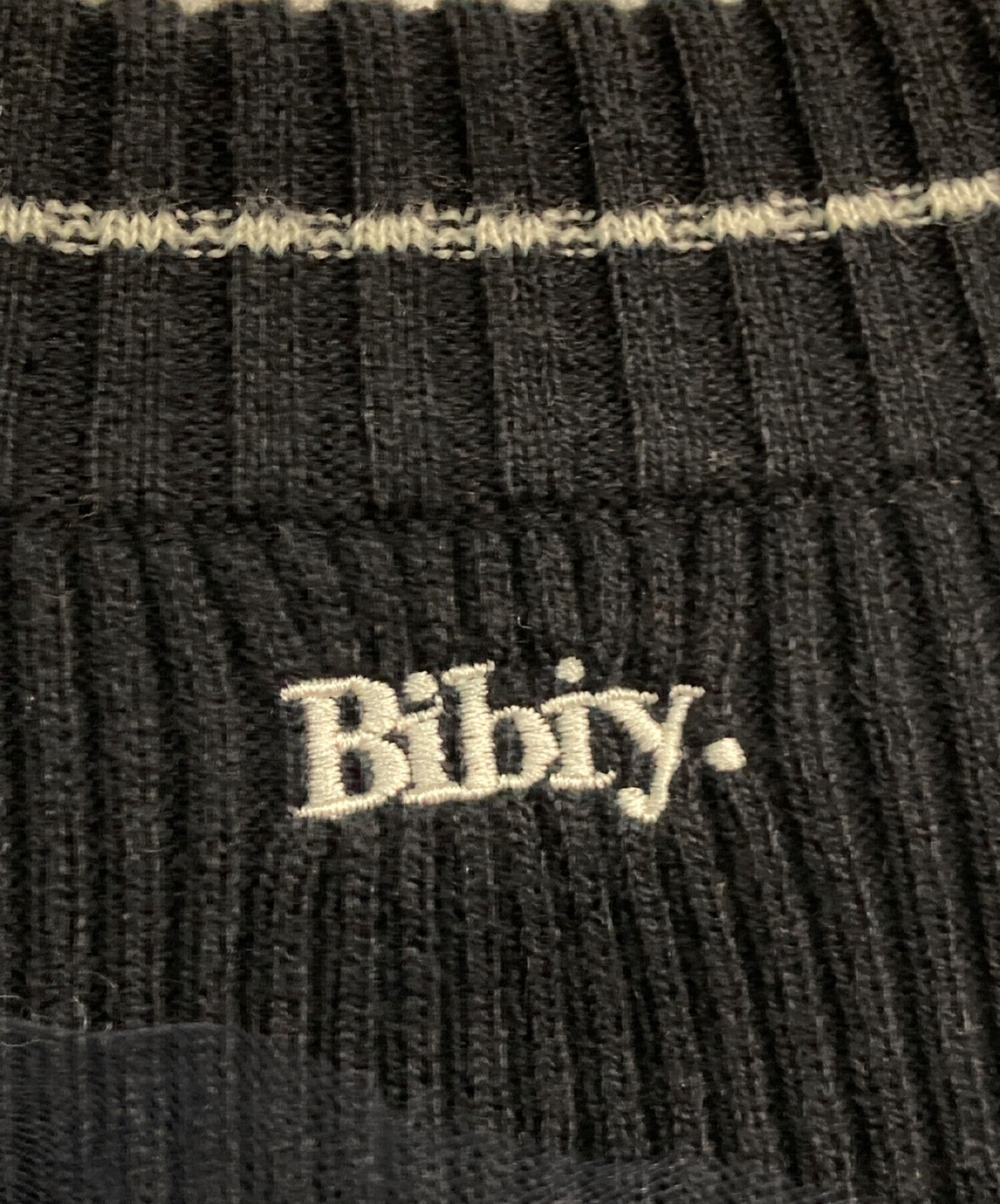 Bibiy. (ビビィ) GISELLE TULLE KNIT　B31-KN021NVF　フリル装飾　半袖ニット　ネイビー ネイビー サイズ:Free