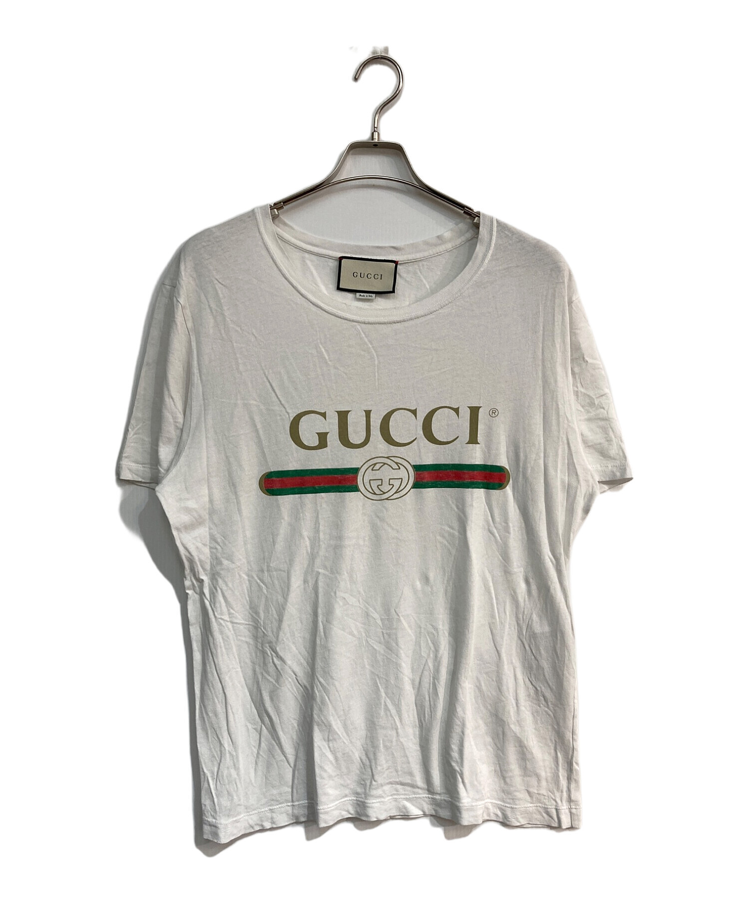 大得価特価GUCCI ロゴ ウォッシュドオーバーサイズ Tシャツ トップス