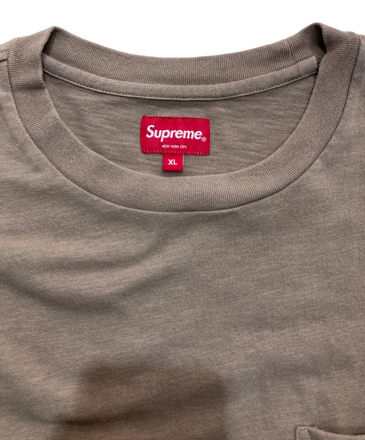 SUPREME (シュプリーム) ポケットTシャツ ベージュ サイズ:XL