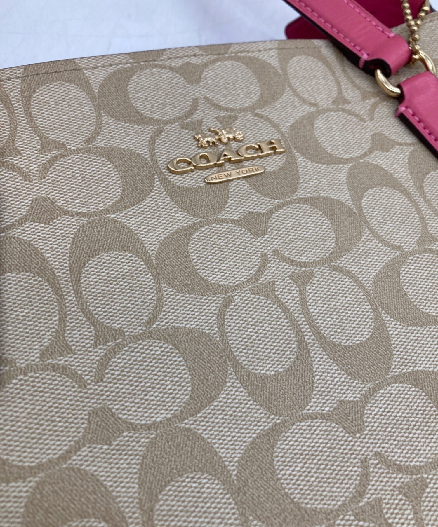 中古・古着通販】COACH (コーチ) 2WAYトートバッグ C4075 ピンク