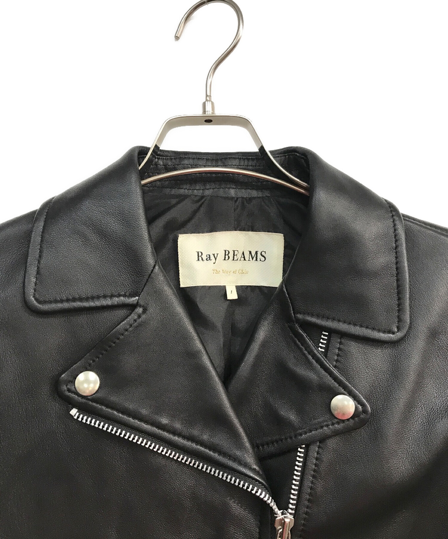 RAY BEAMS (レイ ビームス) レザーライダースジャケット ブラック サイズ:1