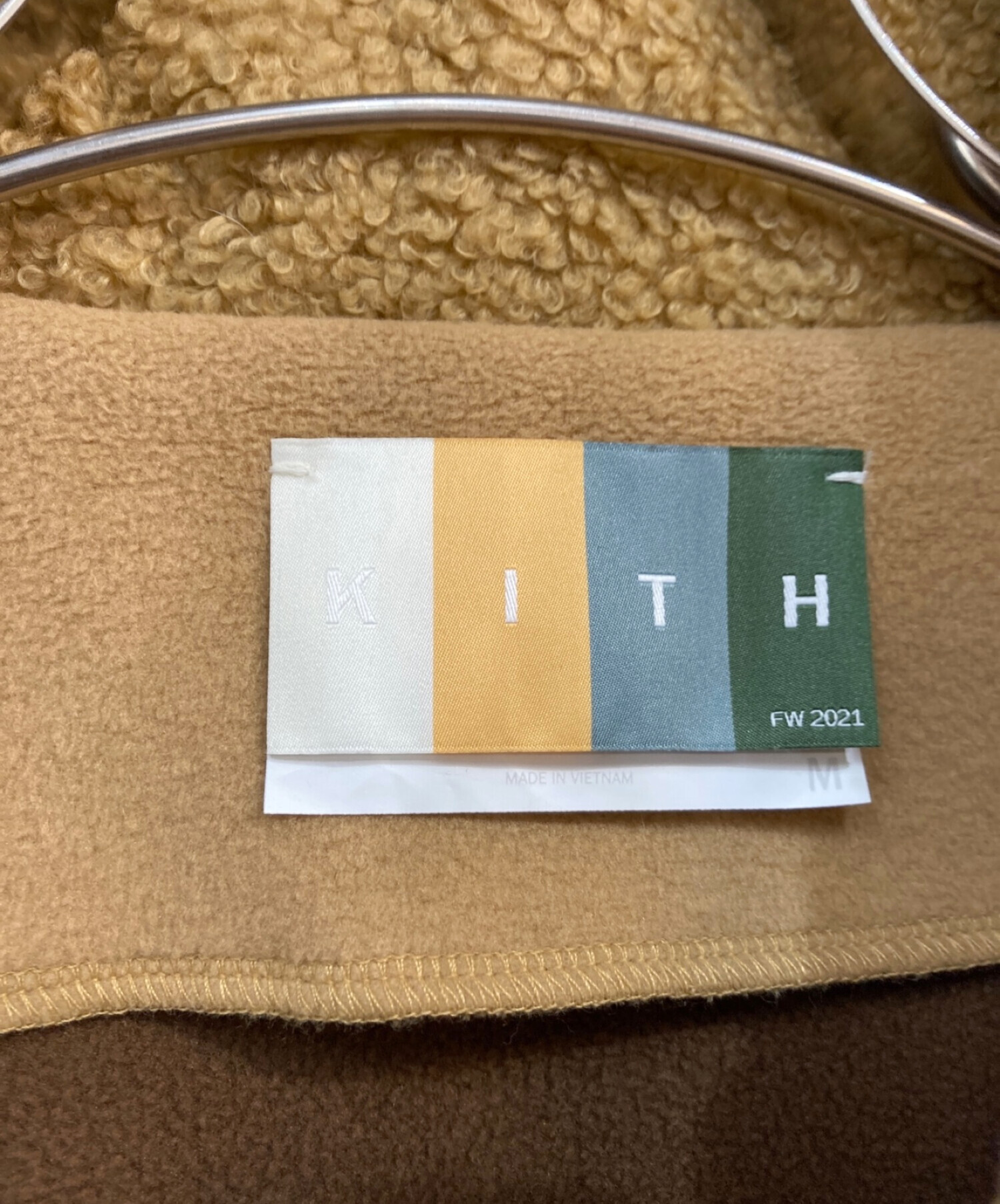 中古・古着通販】KITH (キス) ボアジャケット ベージュ×ブラウン