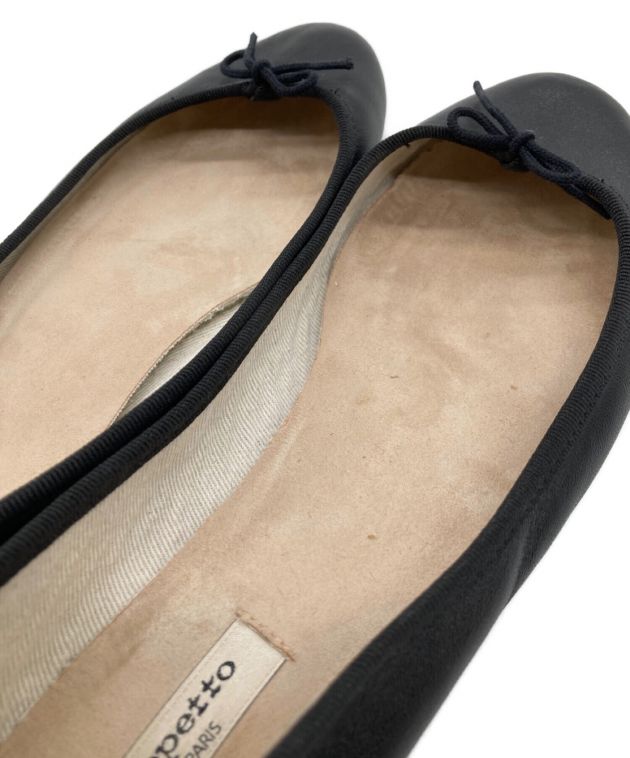 Repetto (レペット) フラットパンプス　アンクレット付バレエシューズ ブラック サイズ:38 1/2