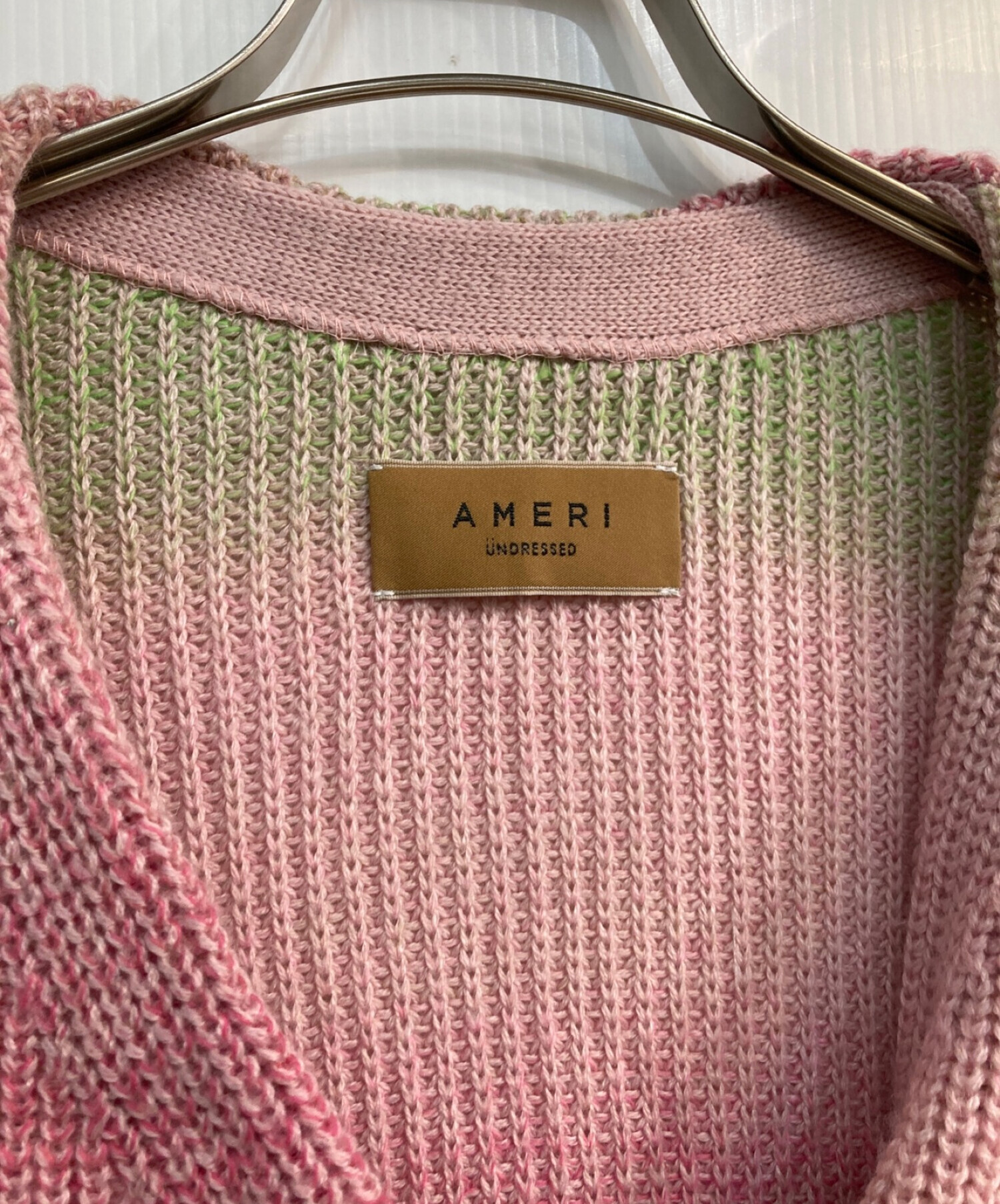 中古・古着通販】AMERI (アメリ) UND MIX LONG STRAIGHT KNIT CARDIGAN