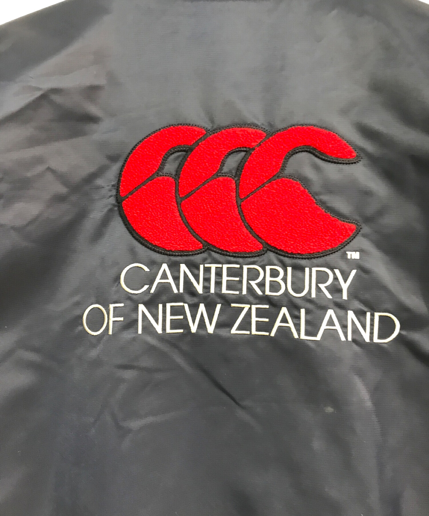 CANTERBURY OF NEWZEALAND (カンターベリーオブニュージーランド) スタジャン　ロゴ刺繍ジャケット　ネイビー ネイビー サイズ:L