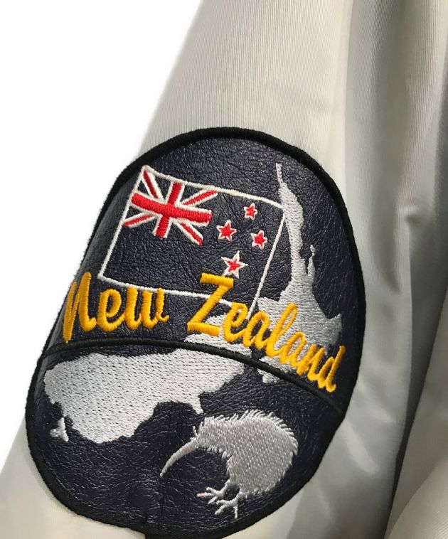 CANTERBURY OF NEWZEALAND (カンターベリーオブニュージーランド) スタジャン　ロゴ刺繍ジャケット　ネイビー ネイビー サイズ:L