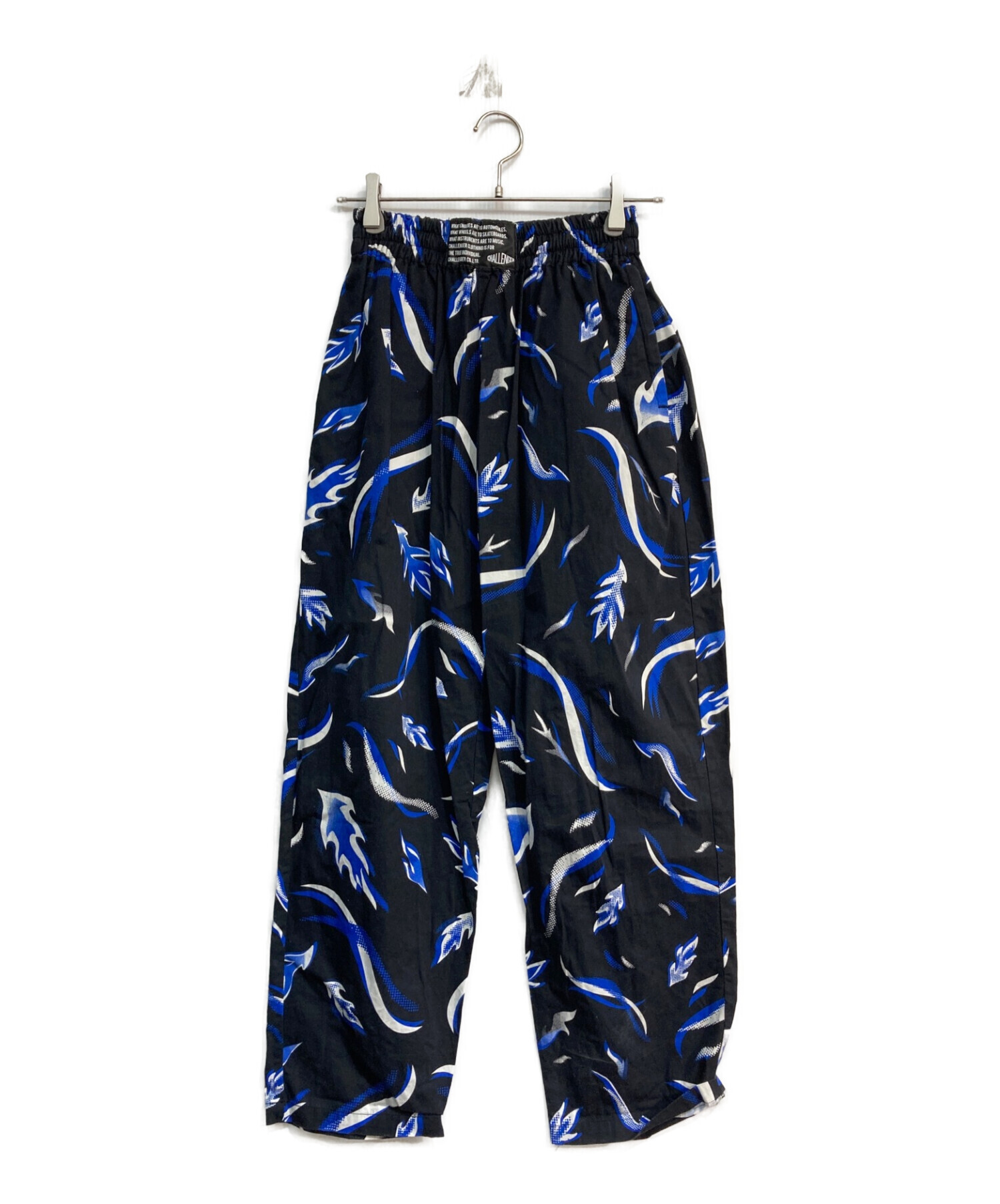 CHALLENGER (チャレンジャー) FIRE LEAF PANTS　CLG-PT 022-002 ブラック×ブルー サイズ:S