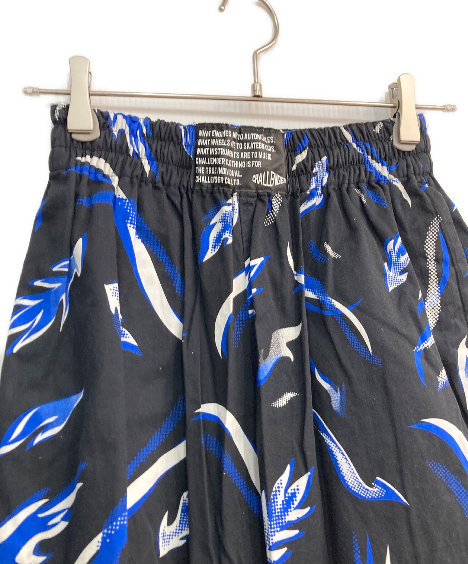 CHALLENGER (チャレンジャー) FIRE LEAF PANTS　CLG-PT 022-002 ブラック×ブルー サイズ:S