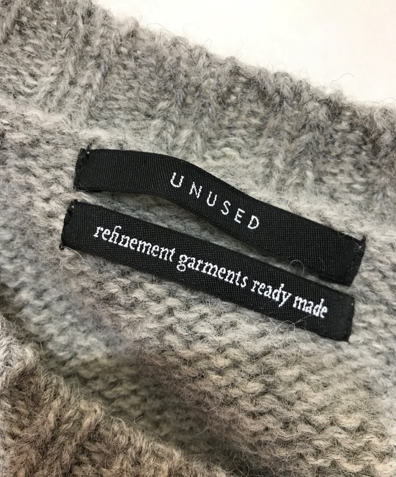 中古・古着通販】UNUSED (アンユーズド) 3g crew neck damage knit