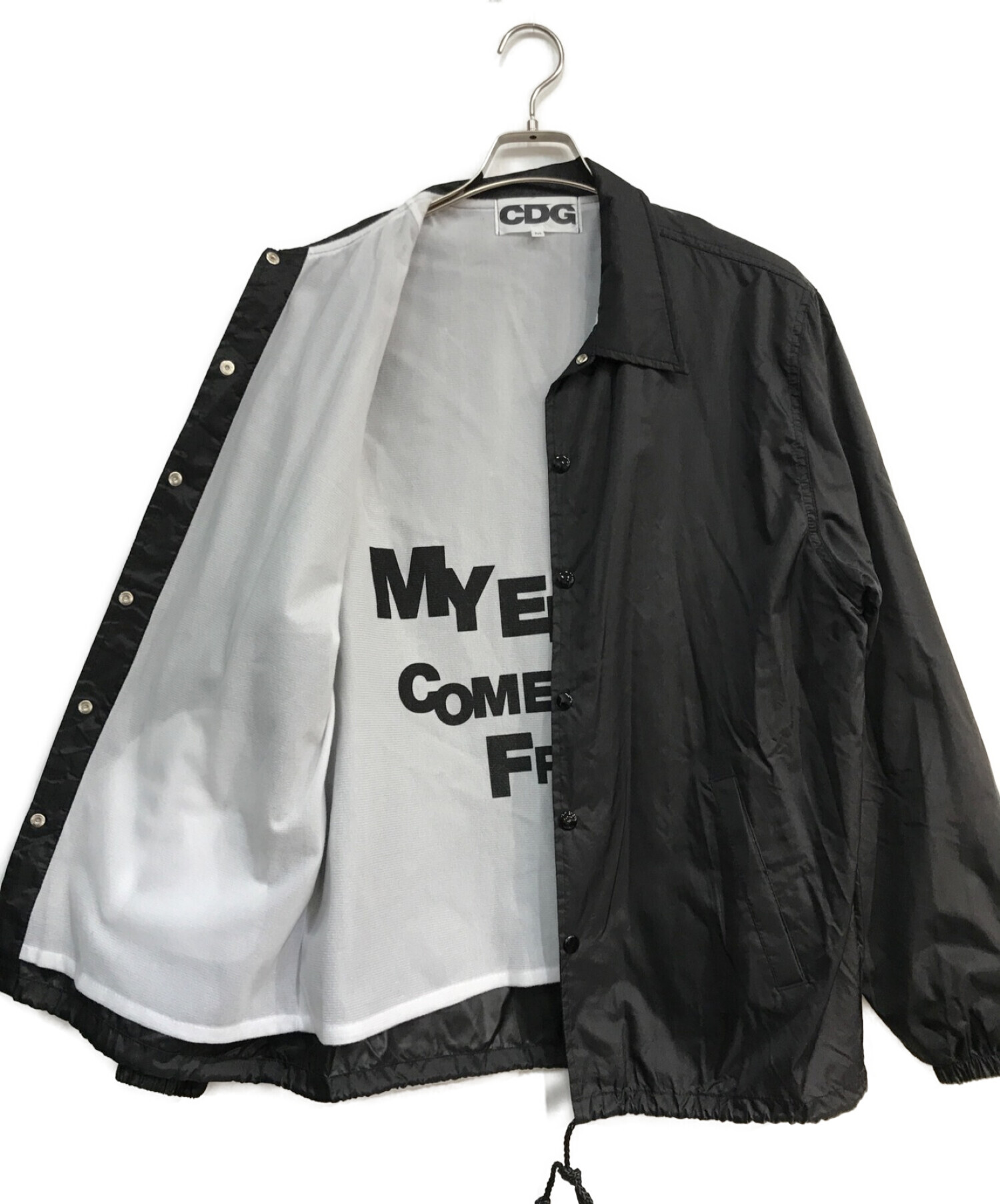 CDG (シーディージー) バックプリントコーチジャケット　SZ-J004　AD2022 ブラック サイズ:Ｍ