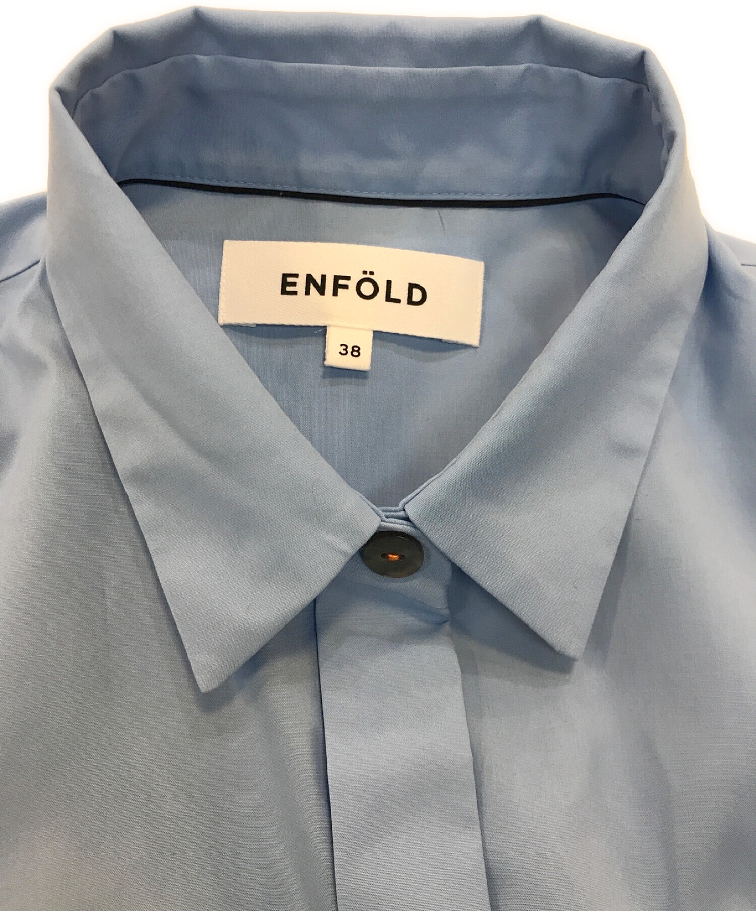 ENFOLD (エンフォルド) STANDARD SHIRT　300GS130-0430 ブルー サイズ:38