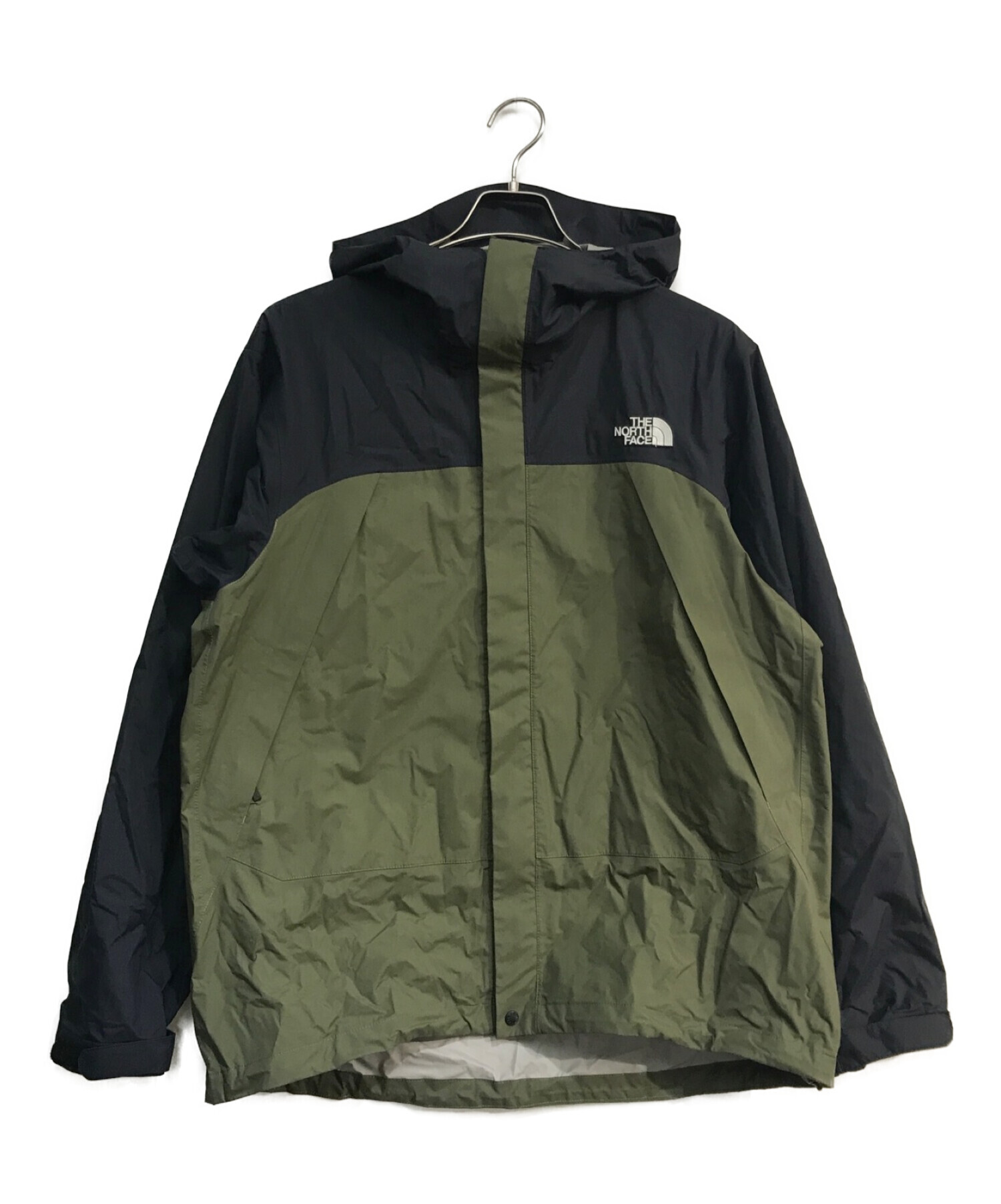 THE NORTH FACE (ザ ノース フェイス) ドットショットジャケット　NP61530　オリーブ×ブラック オリーブ サイズ:XL