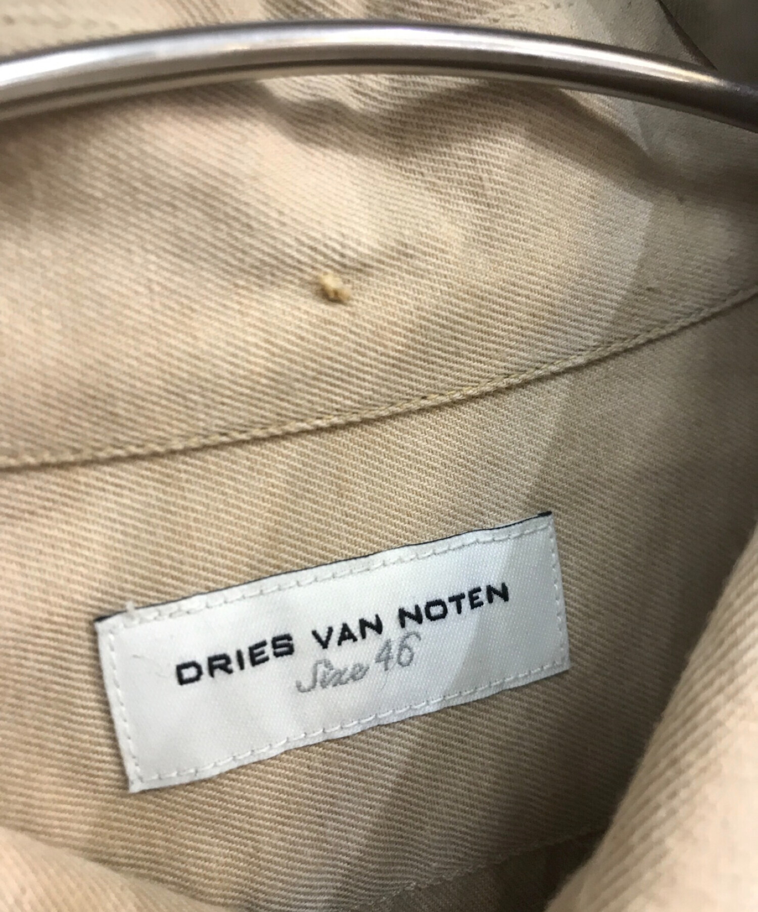 DRIES VAN NOTEN (ドリスヴァンノッテン) ステッチデザインシャツ　ライカ期 ベージュ サイズ:-