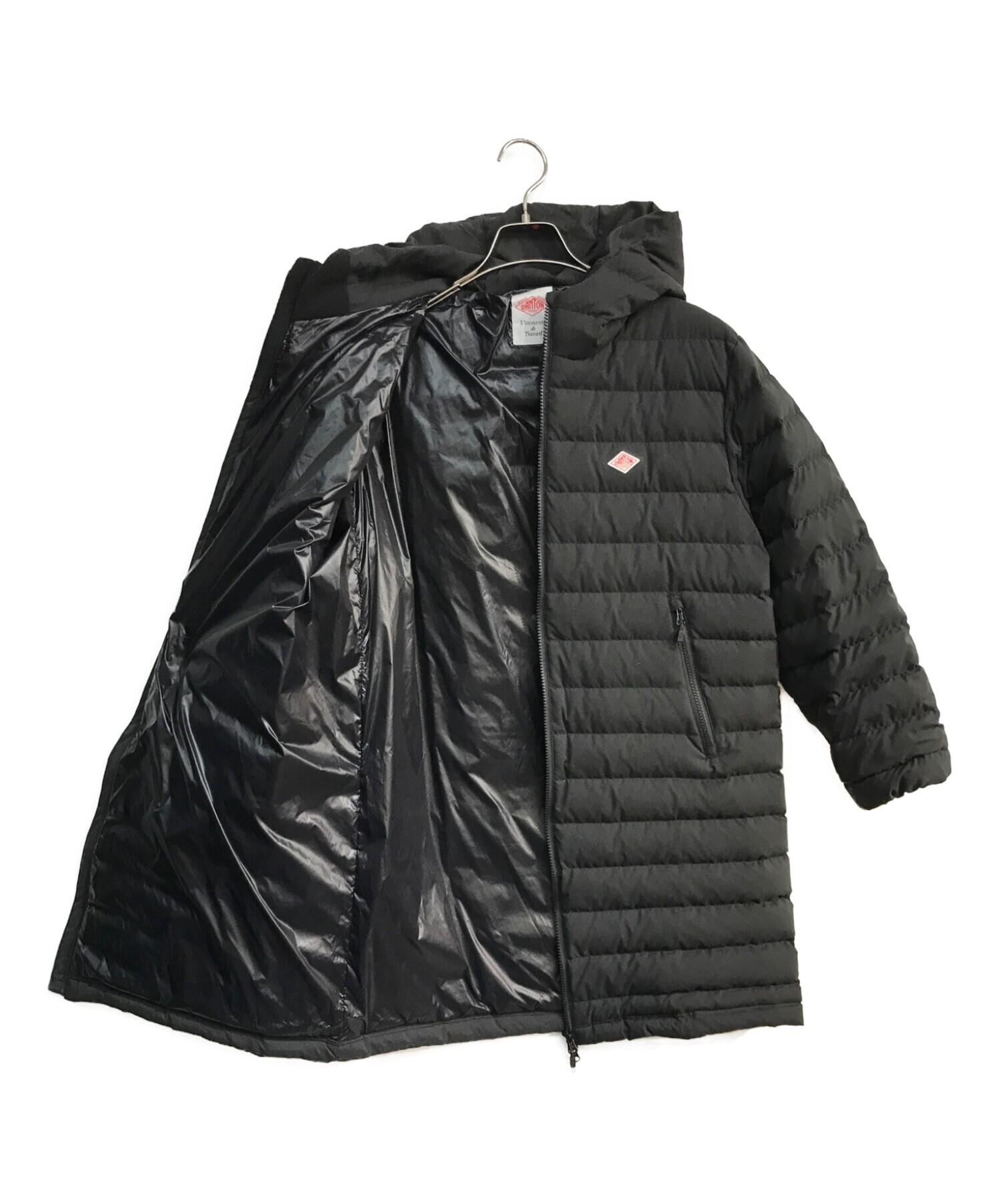 DANTON (ダントン) ダウンコート　hooded down coat　ブラック ブラック サイズ:Ｓ