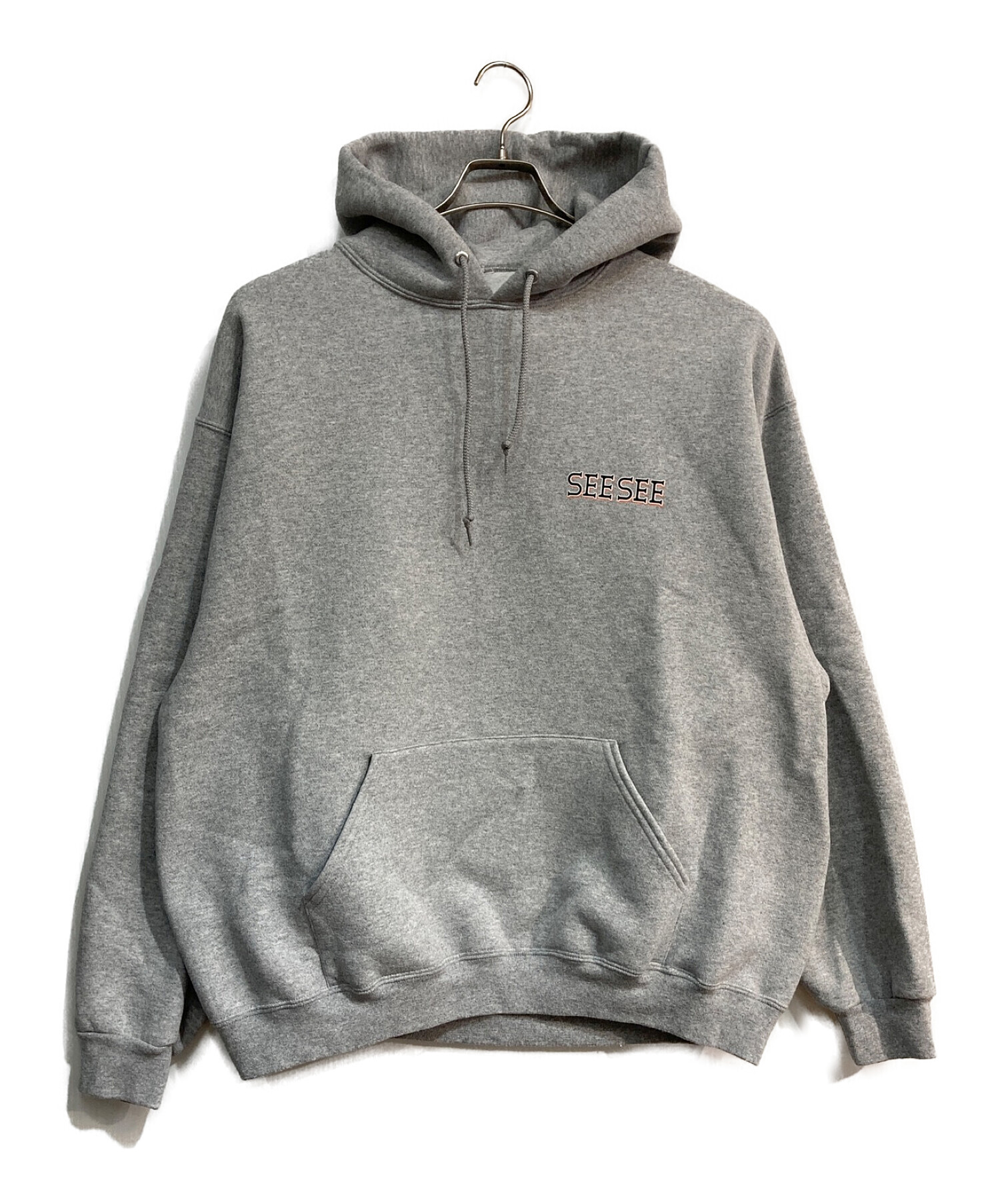SEESEE (シーシー) FRUITS HOODIE　ロゴプリント　hoodie　グレー グレー サイズ:ＸＬ