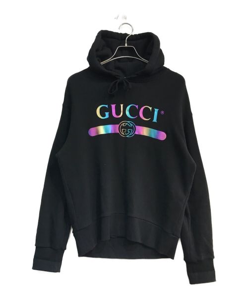 中古・古着通販】GUCCI (グッチ) オーロラロゴプルオーバーオパーカー 475374 XJAPA ブラック サイズ:XS｜ブランド・古着通販  トレファク公式【TREFAC FASHION】スマホサイト