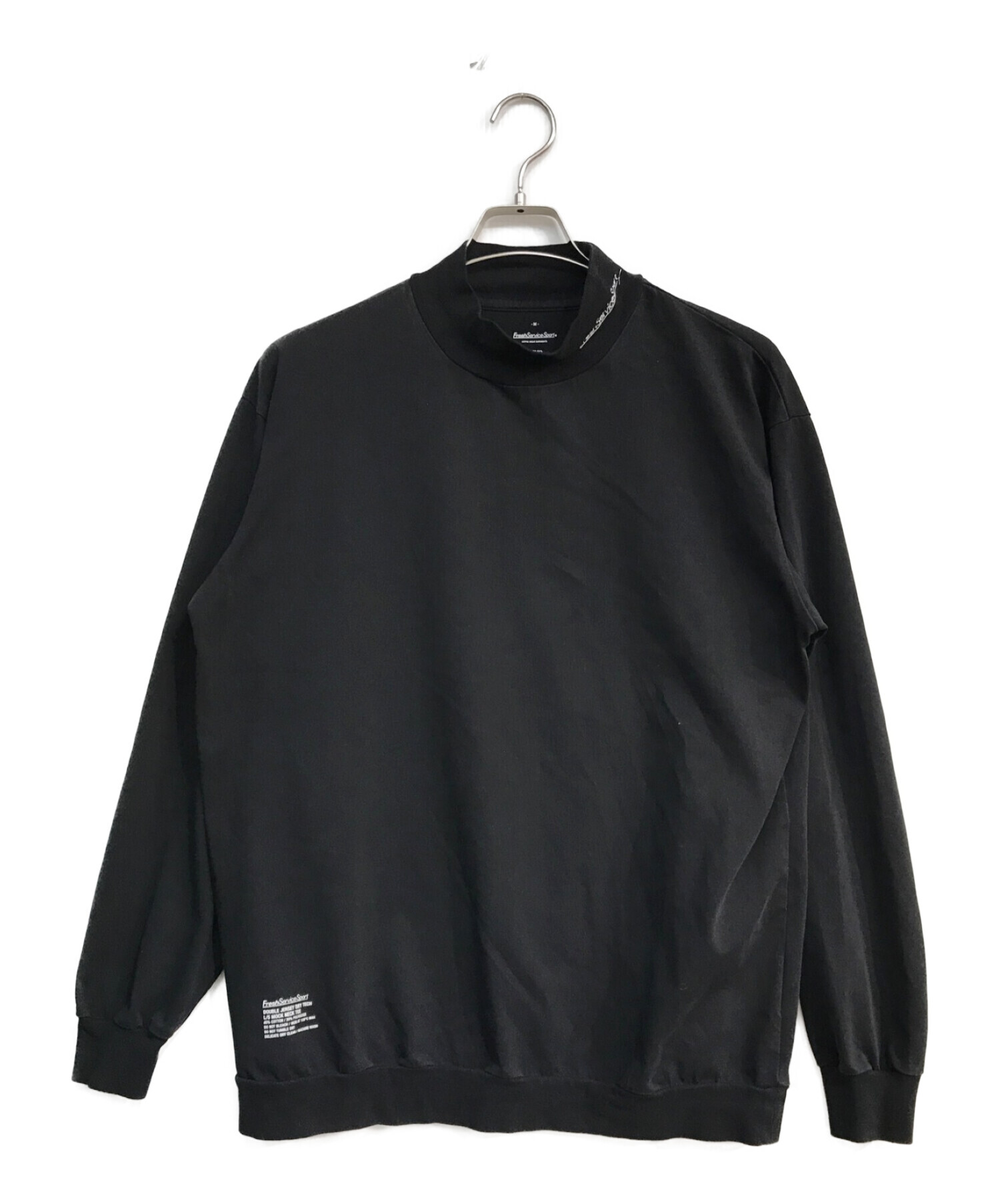 FreshServiceSport (フレッシュサービス) DOUBLE JERSEY DRY TECH L/S MOCK NECK TEE　 FSS-23-TE 546 ブラック サイズ:M