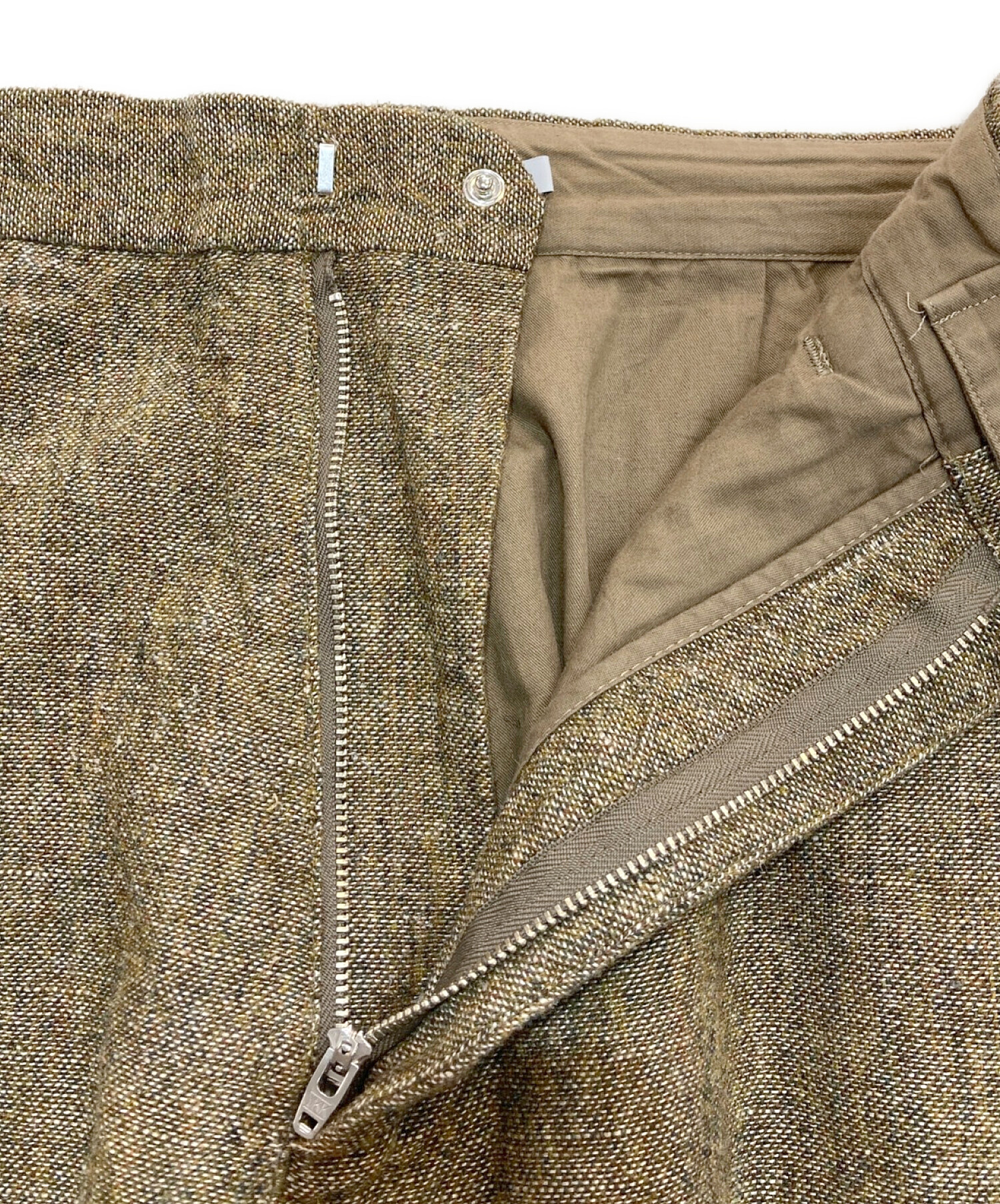 中古・古着通販】Graphpaper (グラフペーパー) Tweed Kibata Pants GM193-40047 ベージュ  サイズ:2｜ブランド・古着通販 トレファク公式【TREFAC FASHION】スマホサイト