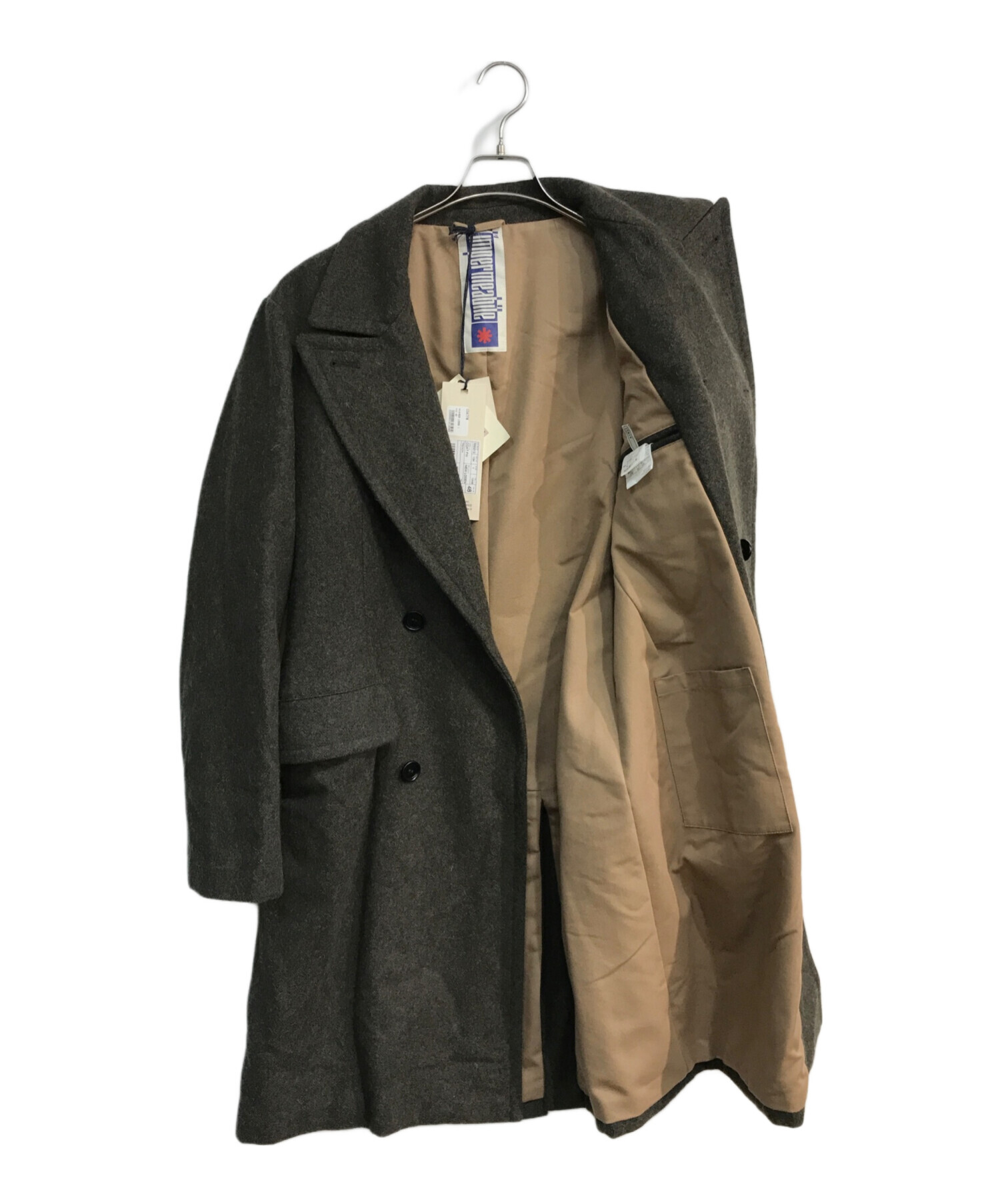 中古・古着通販】impermeabile (リンペルメアビレ) ニューローデンクロスダブルブレストチェスターフィールドコート COAT FW  チャコールグレー サイズ:48 未使用品｜ブランド・古着通販 トレファク公式【TREFAC FASHION】スマホサイト