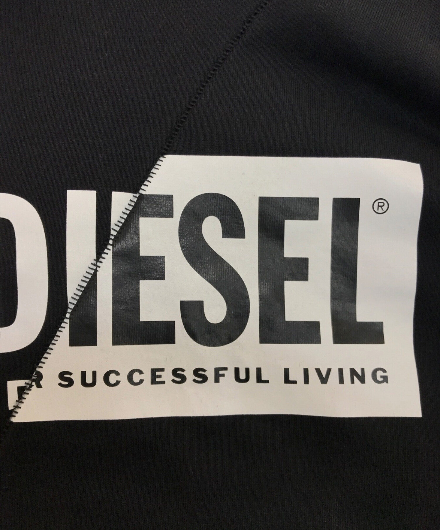 中古・古着通販】DIESEL (ディーゼル) パーカー ロゴプリント ブラック サイズ:L｜ブランド・古着通販 トレファク公式【TREFAC  FASHION】スマホサイト