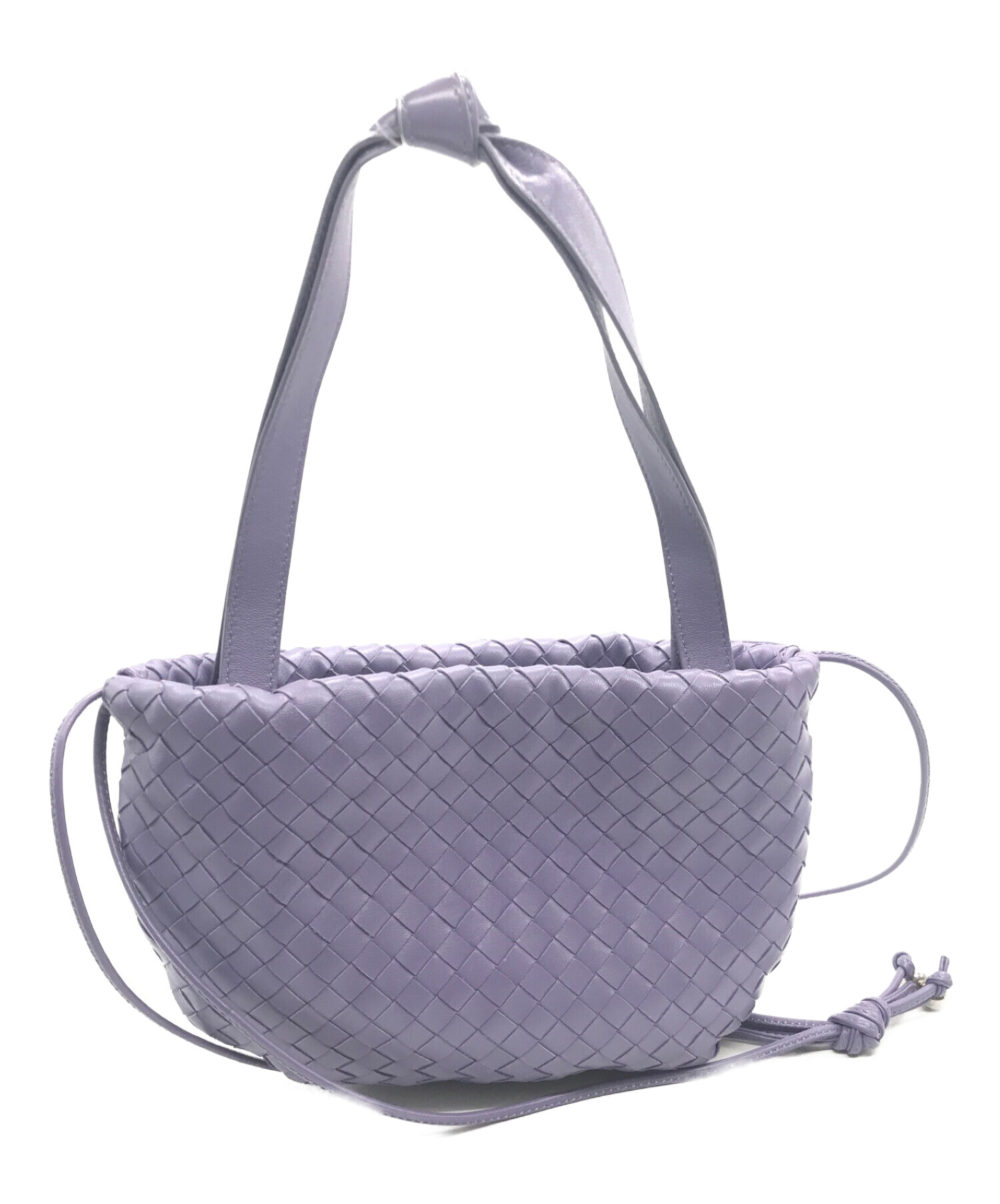 BOTTEGA VENETA (ボッテガベネタ) Small Bulb Bag　651811 V08Z1　スモール　ザ・バルブ　イントレチャート  パープル サイズ:-