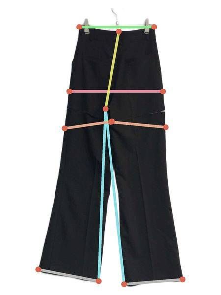 【中古・古着通販】MELT THE LADY (メルトザレディ) hook slit slacks pants ブラック  サイズ:M｜ブランド・古着通販 トレファク公式【TREFAC FASHION】スマホサイト