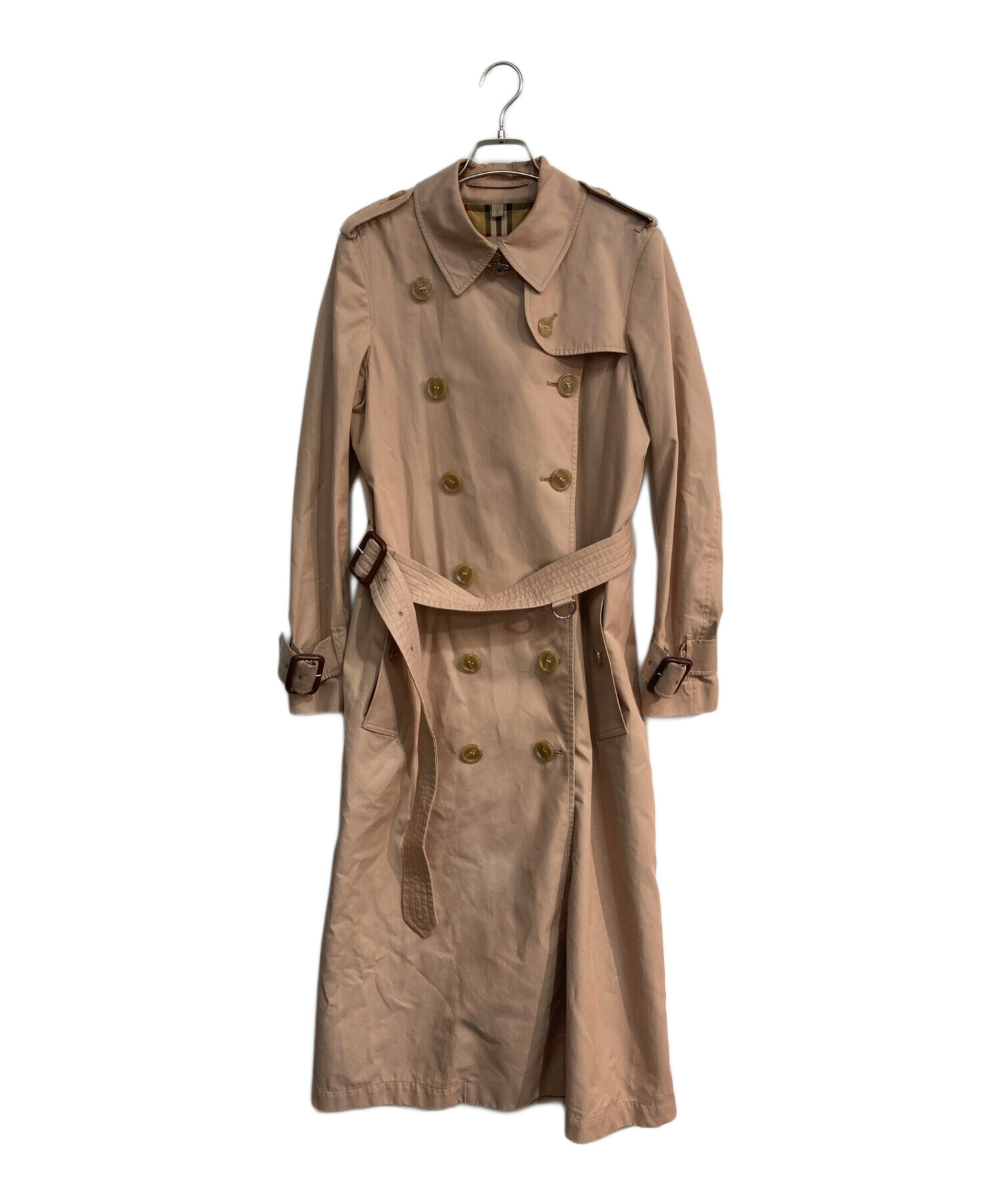 BURBERRY (バーバリー) Tropical Gabardine TrencCoat　4075804　トロピカルギャバジントレンチコート　 裏地ノバチェック ピンク サイズ:UK6