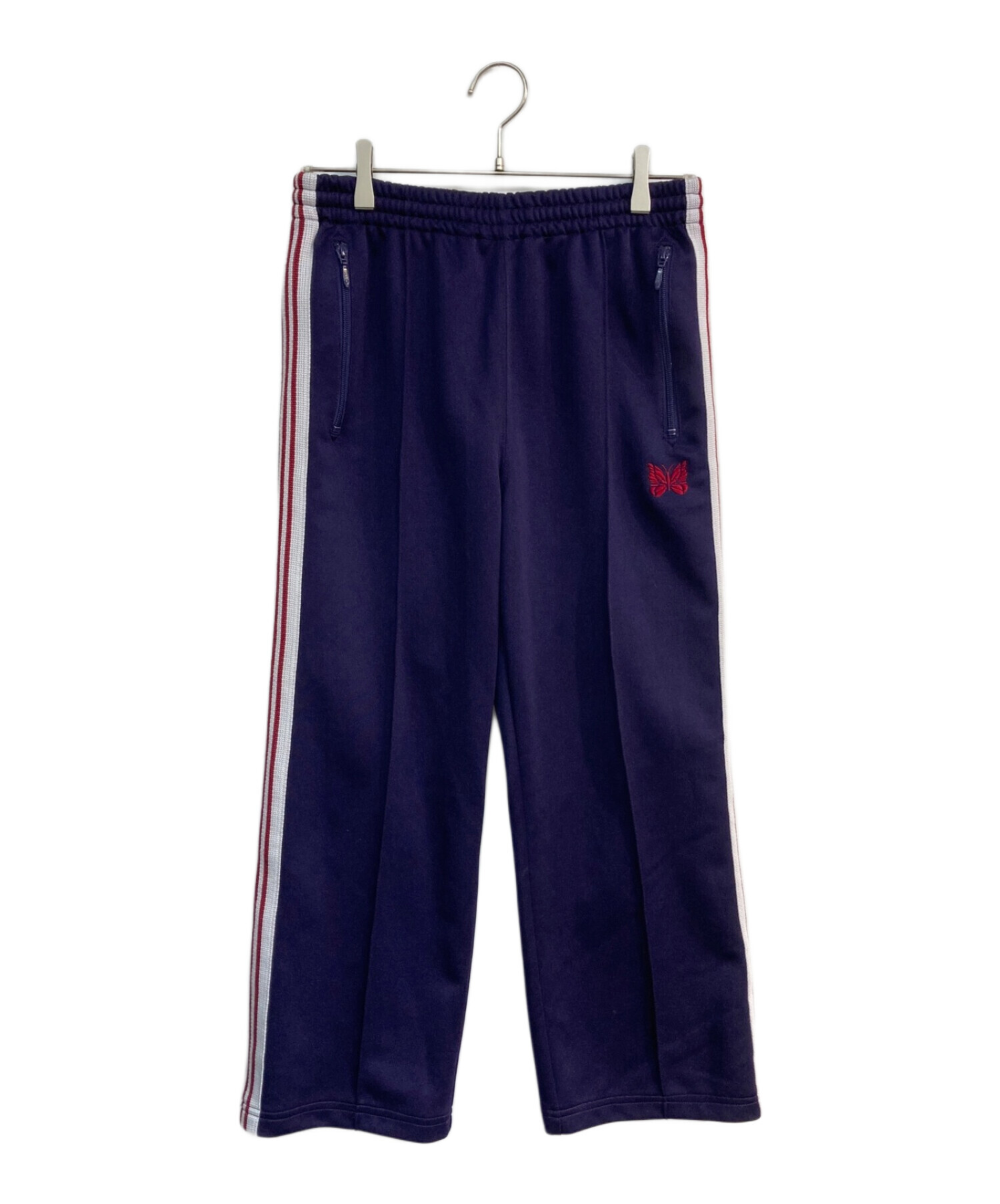 中古】日本製 NEEDLES ﾆｰﾄﾞﾙｽ H.D. Track Pant ﾋｻﾞﾃﾞﾙ ﾄﾗｯｸ ﾊﾟﾝﾂ ﾜｲﾄﾞ DI173 ﾈﾍﾟﾝﾃｽ  NEPENTHES ﾌﾞﾗｯｸ