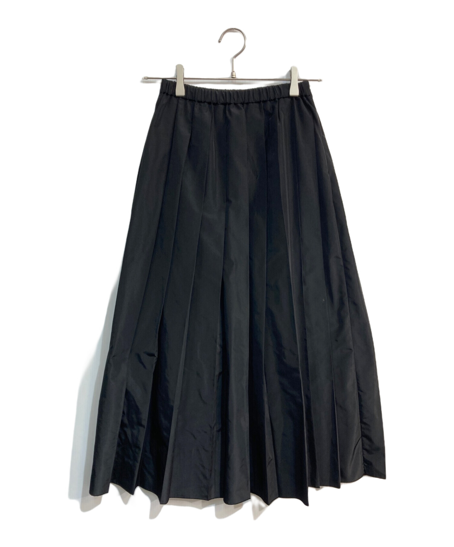 UNITED ARROWS (ユナイテッドアローズ) シャンブレー タフタ プリーツ スカート ブラック サイズ:36