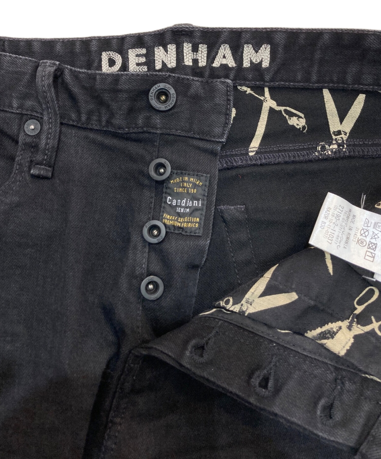 中古・古着通販】Denham (デンハム) RAZOR SLIM FIT ブラックデニム 01-18-10-11-037 ブラック  サイズ:Ｗ32｜ブランド・古着通販 トレファク公式【TREFAC FASHION】スマホサイト