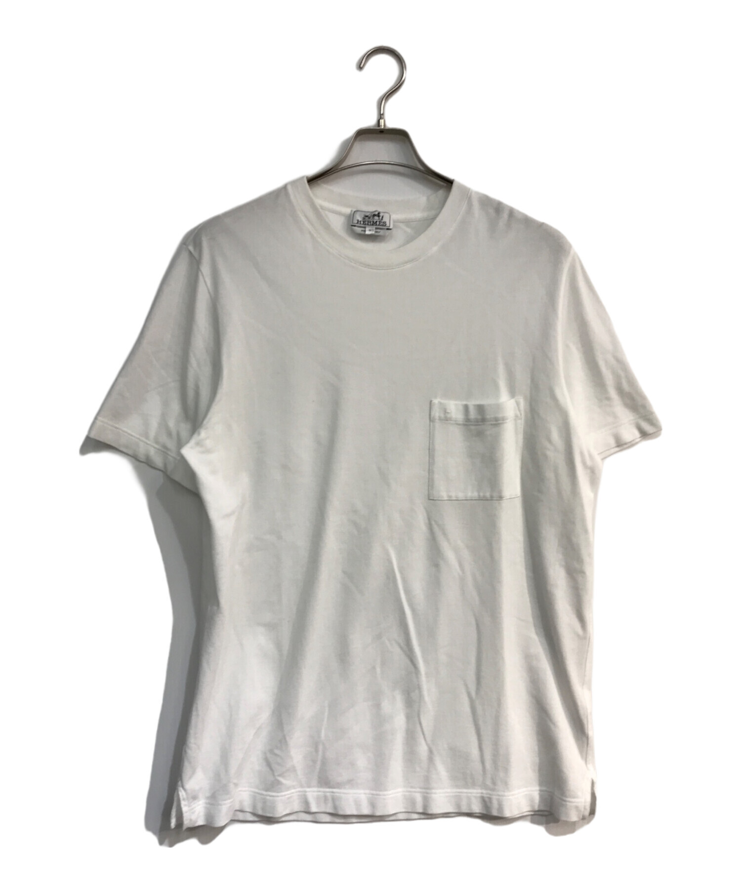 中古・古着通販】HERMES (エルメス) Ｈロゴ ポケットＴシャツ 並行品 ホワイト サイズ:L｜ブランド・古着通販 トレファク公式【TREFAC  FASHION】スマホサイト