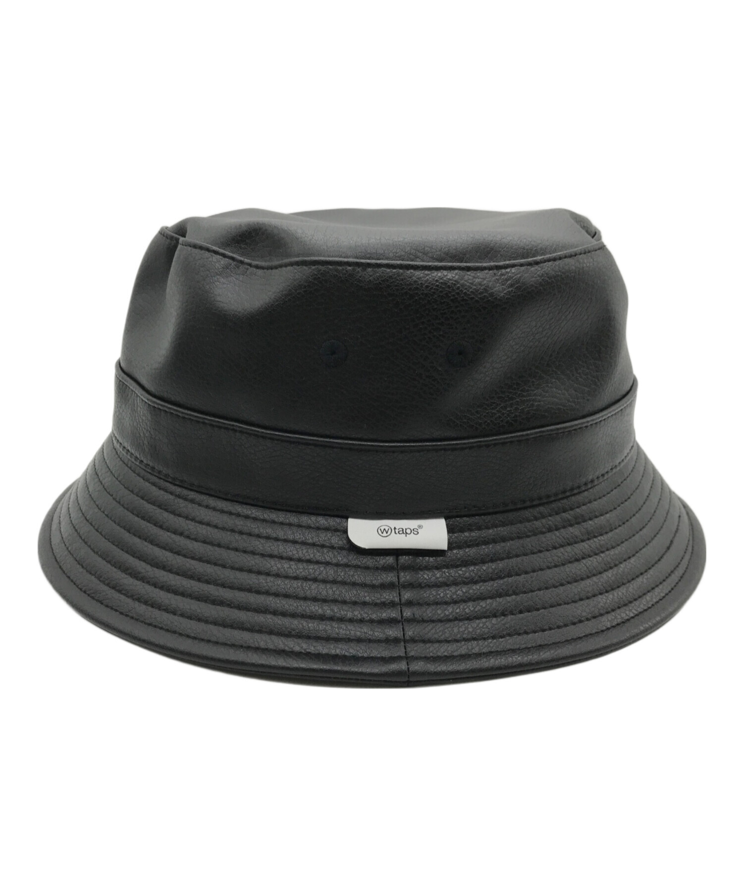 WTAPS (ダブルタップス) BUCKET 03/HAT/SYNTHETIC　232HCDT-HT17　フェイクレザーバケットハット ブラック  サイズ:3