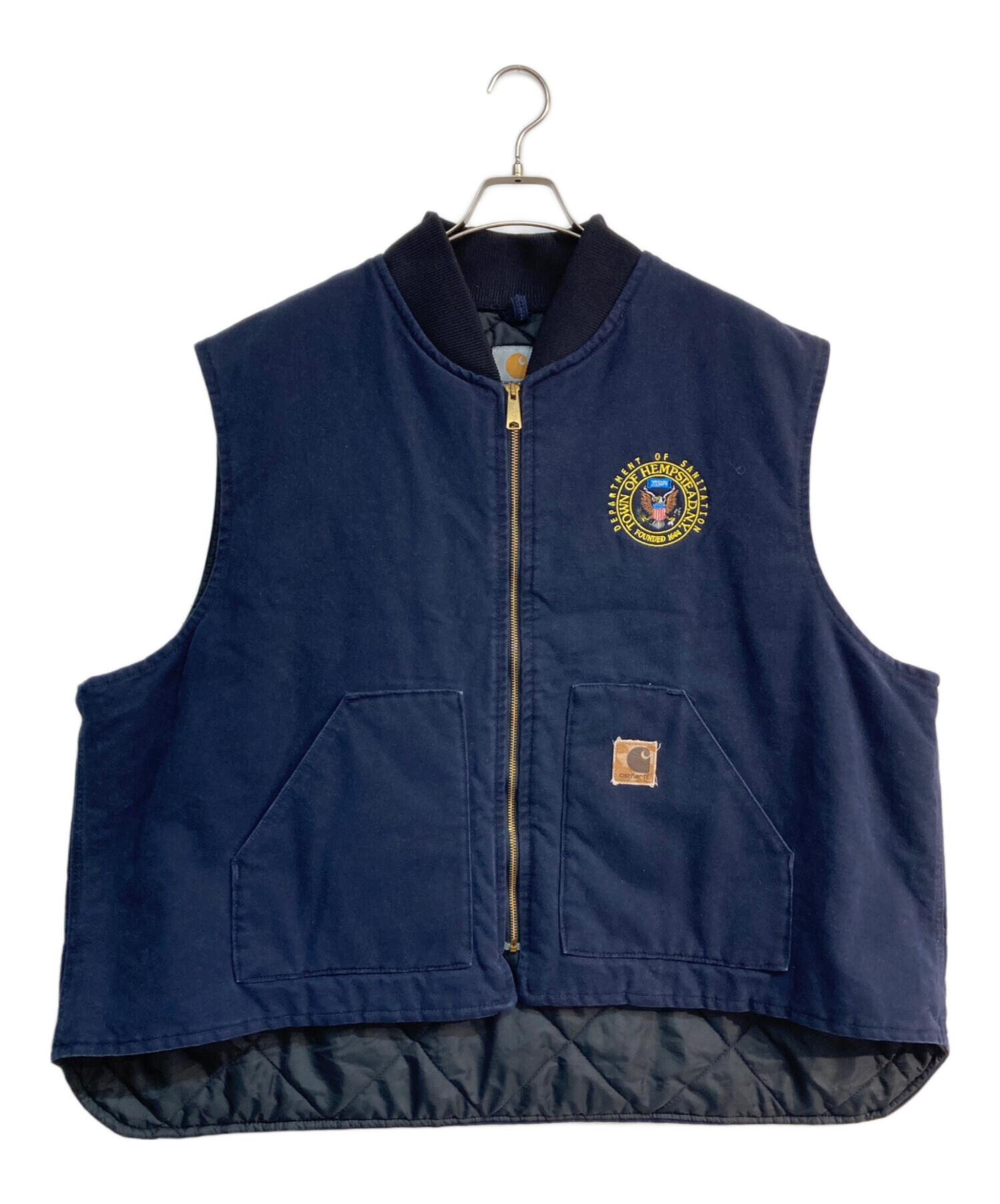 中古・古着通販】CarHartt (カーハート) ダック地ベスト V02MDT ネイビー サイズ:4XL｜ブランド・古着通販  トレファク公式【TREFAC FASHION】スマホサイト