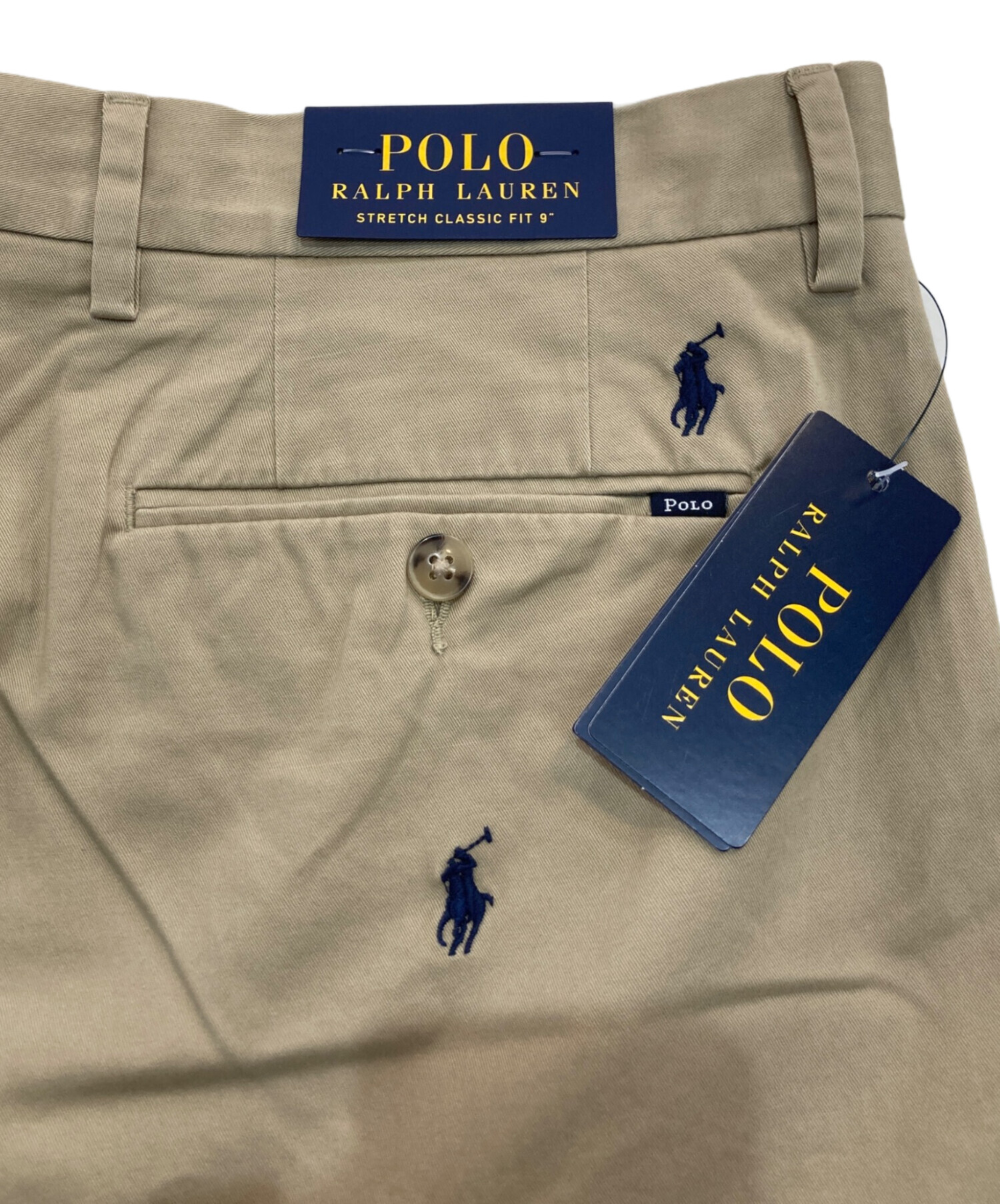 POLO RALPH LAUREN (ポロ・ラルフローレン) ショートパンツ　ハーフチノパン　ポニー刺繍 ベージュ サイズ:34 未使用品