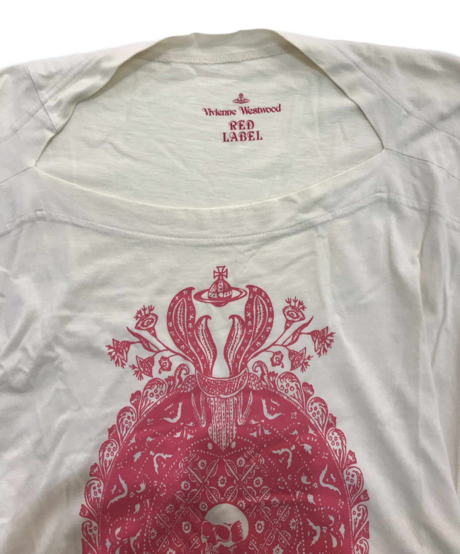 Vivienne Westwood RED LABEL (ヴィヴィアンウエストウッドレッドレーベル) ロングプリントTシャツ ベージュ サイズ:2