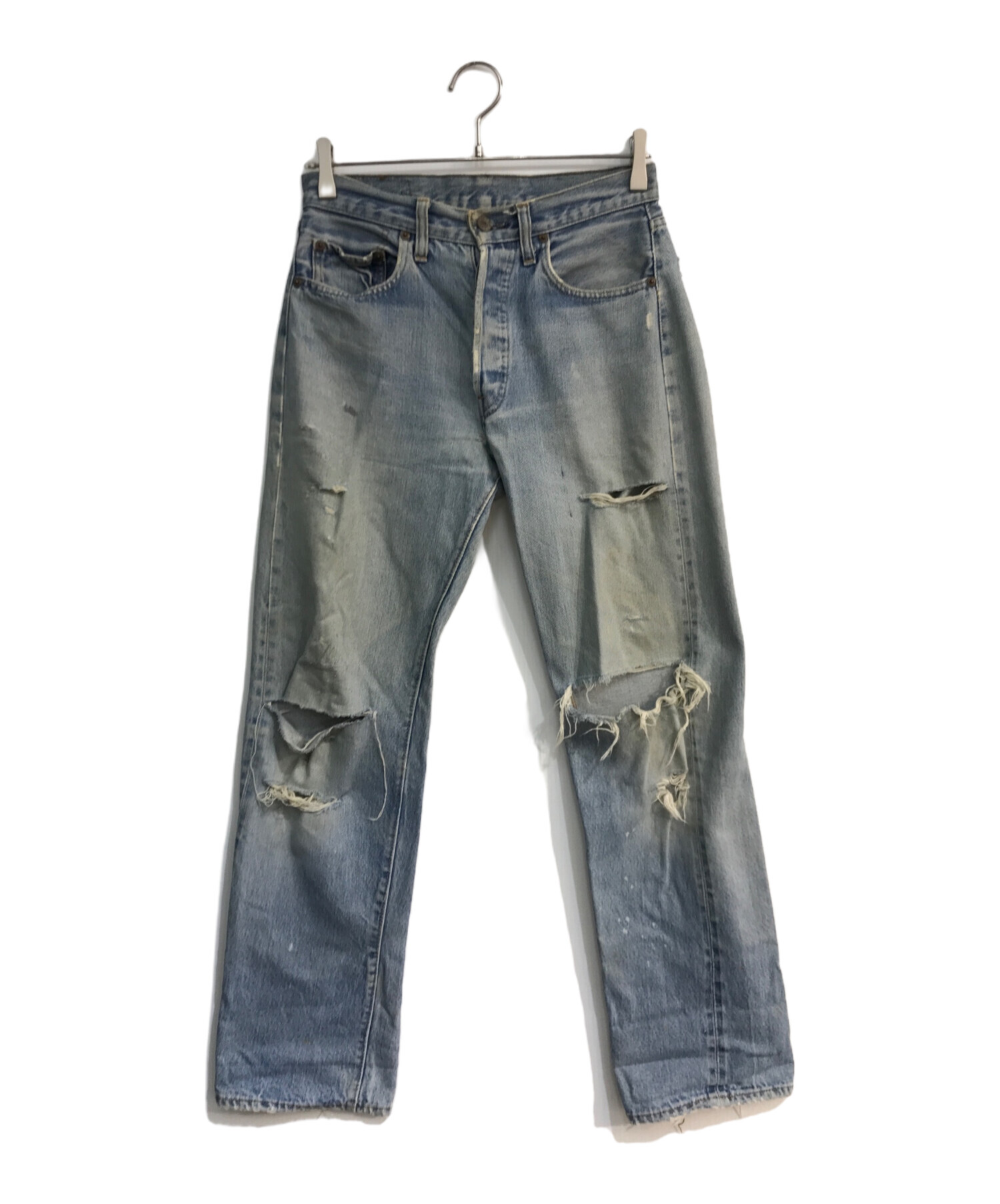 中古・古着通販】LEVI'S (リーバイス) ヴィンテージ501デニムパンツ 80s 赤耳 ボタン裏6 縮率10％ 黒カン ライトインディゴ サイズ:W30  L34｜ブランド・古着通販 トレファク公式【TREFAC FASHION】スマホサイト