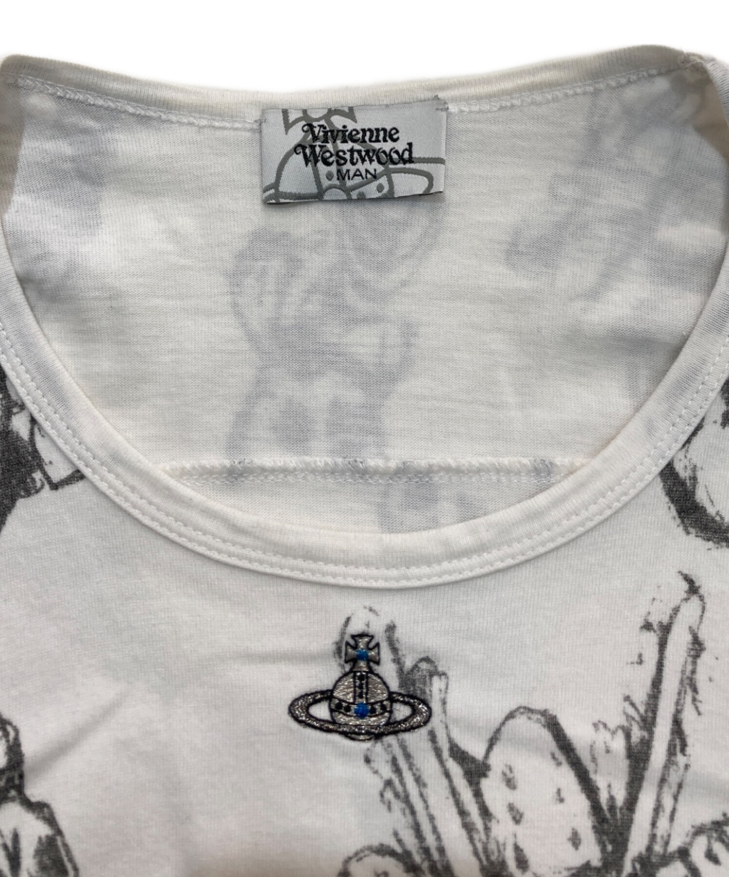 中古・古着通販】Vivienne Westwood man (ヴィヴィアン ウェストウッド マン) スカルプリントTシャツ VW-M1-86446  総柄 ホワイト サイズ:Free｜ブランド・古着通販 トレファク公式【TREFAC FASHION】スマホサイト