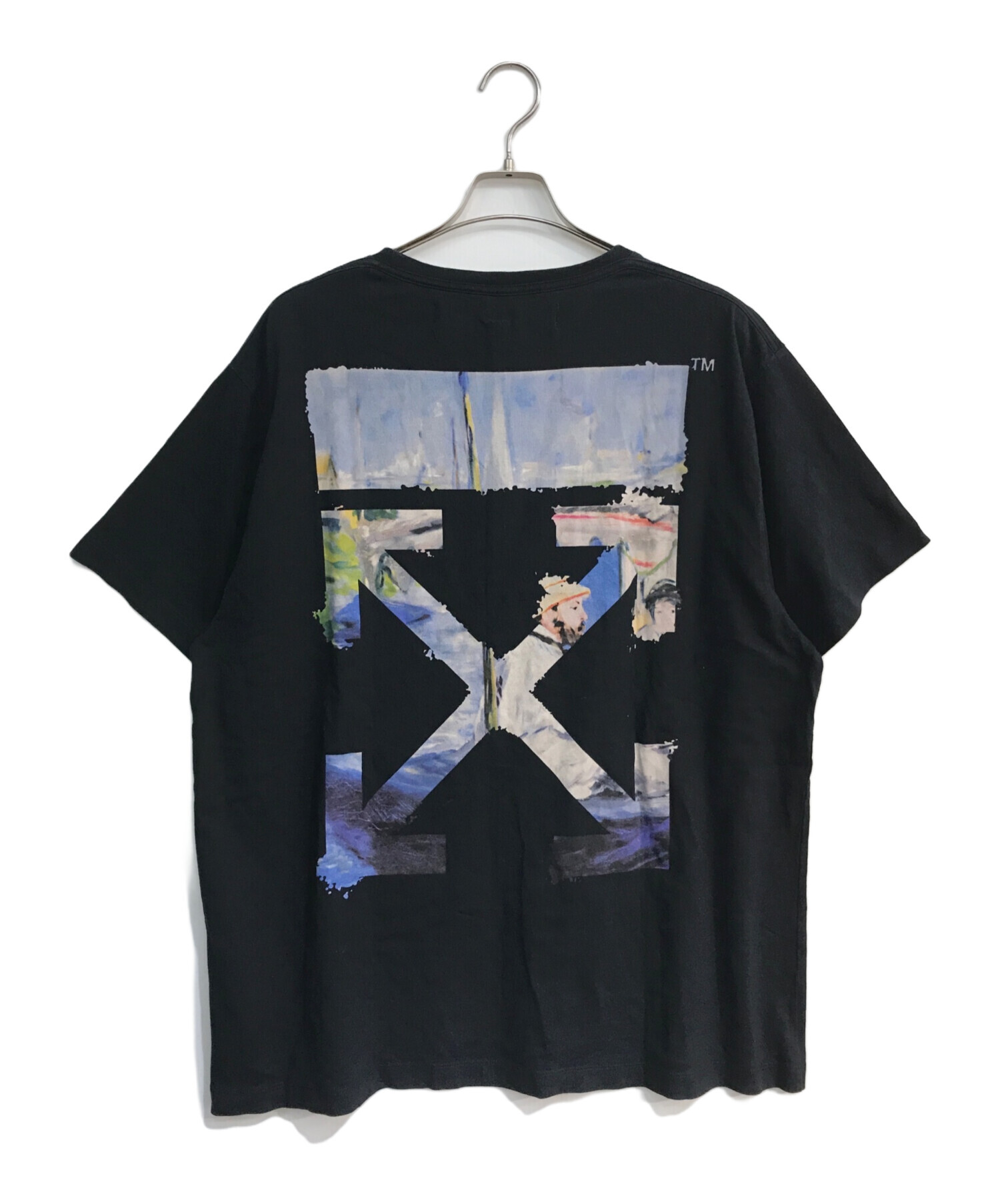 OFFWHITE (オフホワイト) Oversized Diag Arrows Tee　OMAA038R19185012 ブラック サイズ:M