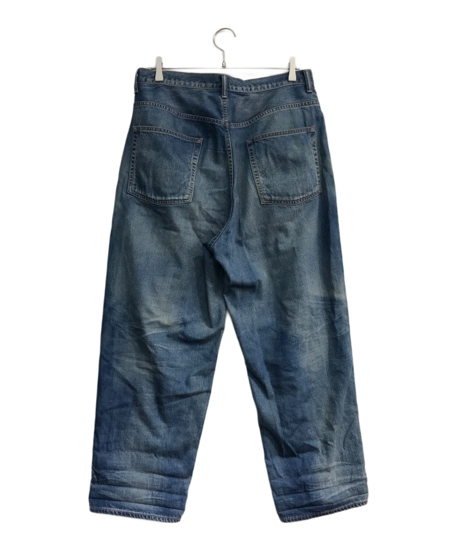 UNFIL (アンフィル) 12oz cotton denim 5pocket wide tapered pants インディゴ サイズ:5