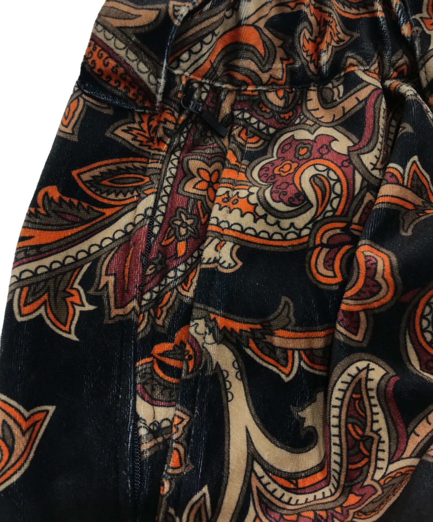 TBPR (タイトブース プロダクション) paisley velor balloon pants　ペイズリー柄　バギーパンツ　22SS ブラック  サイズ:M