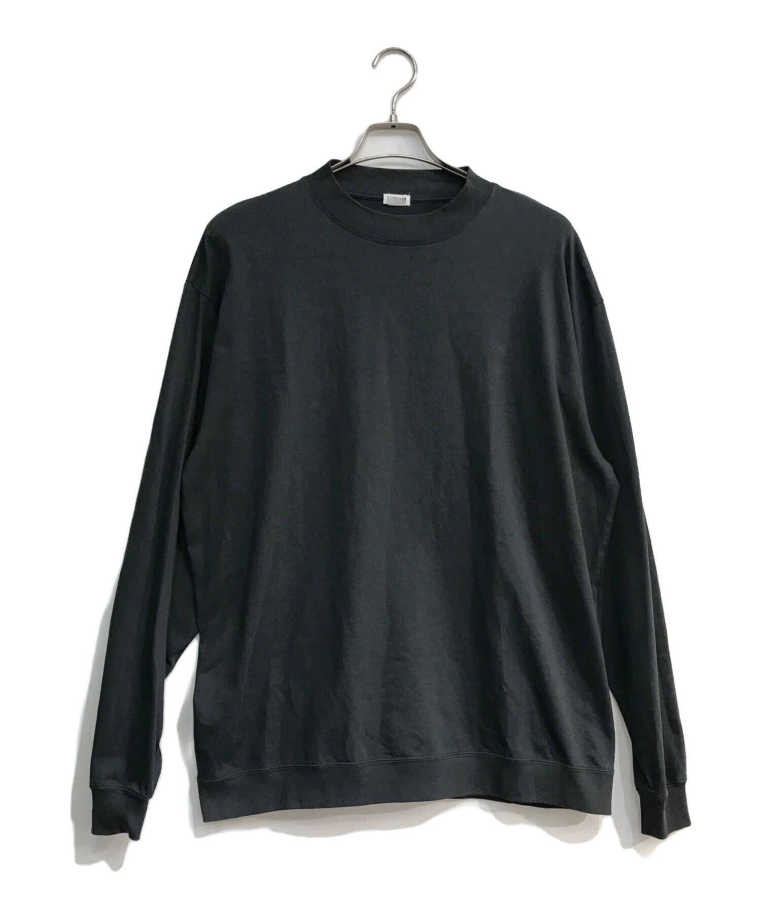 H BEAUTY&YOUTH (エイチ ビューティー&ユース) MELLOW COTTON MOCK NECK TOPS　モックネックカットソー　 1212-299-7809 グレー サイズ:L