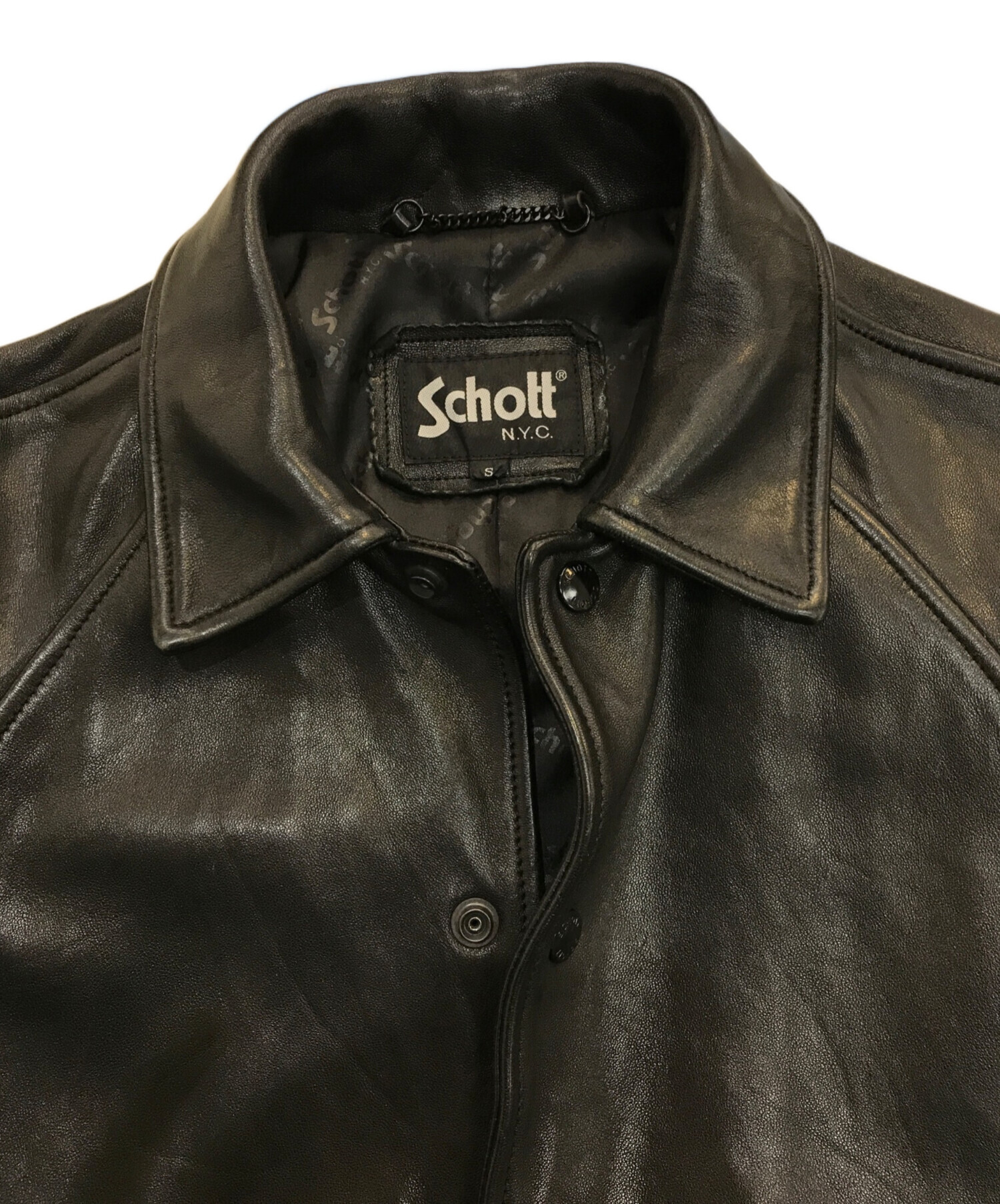 中古・古着通販】Schott (ショット) FREAK'S STORE (フリークスストア) 別注レザーコーチジャケット 3111034 ブラック  サイズ:S｜ブランド・古着通販 トレファク公式【TREFAC FASHION】スマホサイト