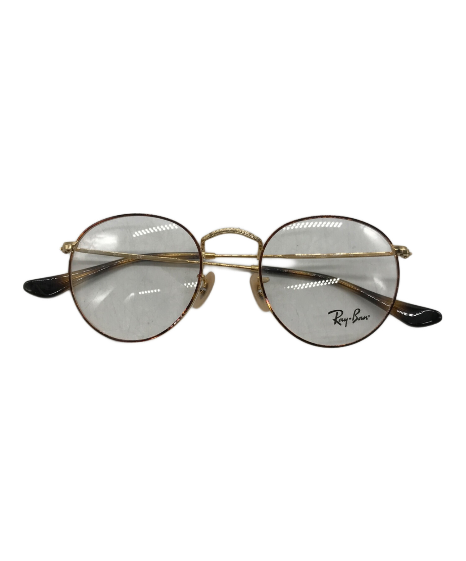 RAY-BAN (レイバン) ROUND METAL OPTICS　RB3447V クリア×ゴールド サイズ:50□21