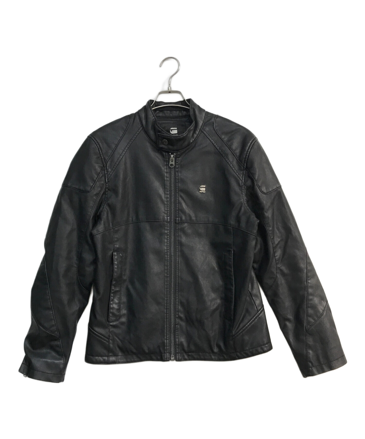 G-STAR RAW (ジースターロゥ) MOTAC-0 BIKER JKT PUレザーライダースジャケット　D12208-5335-6484  ブラック サイズ:S